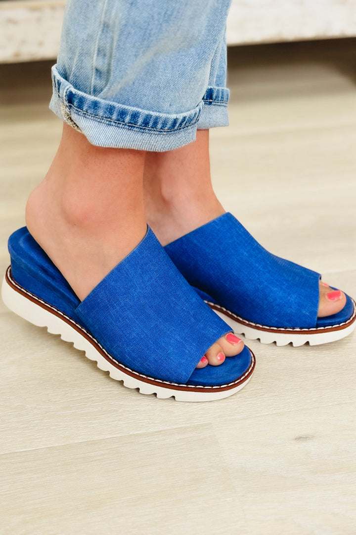 Expand Sandal Wedge - Blue Denim