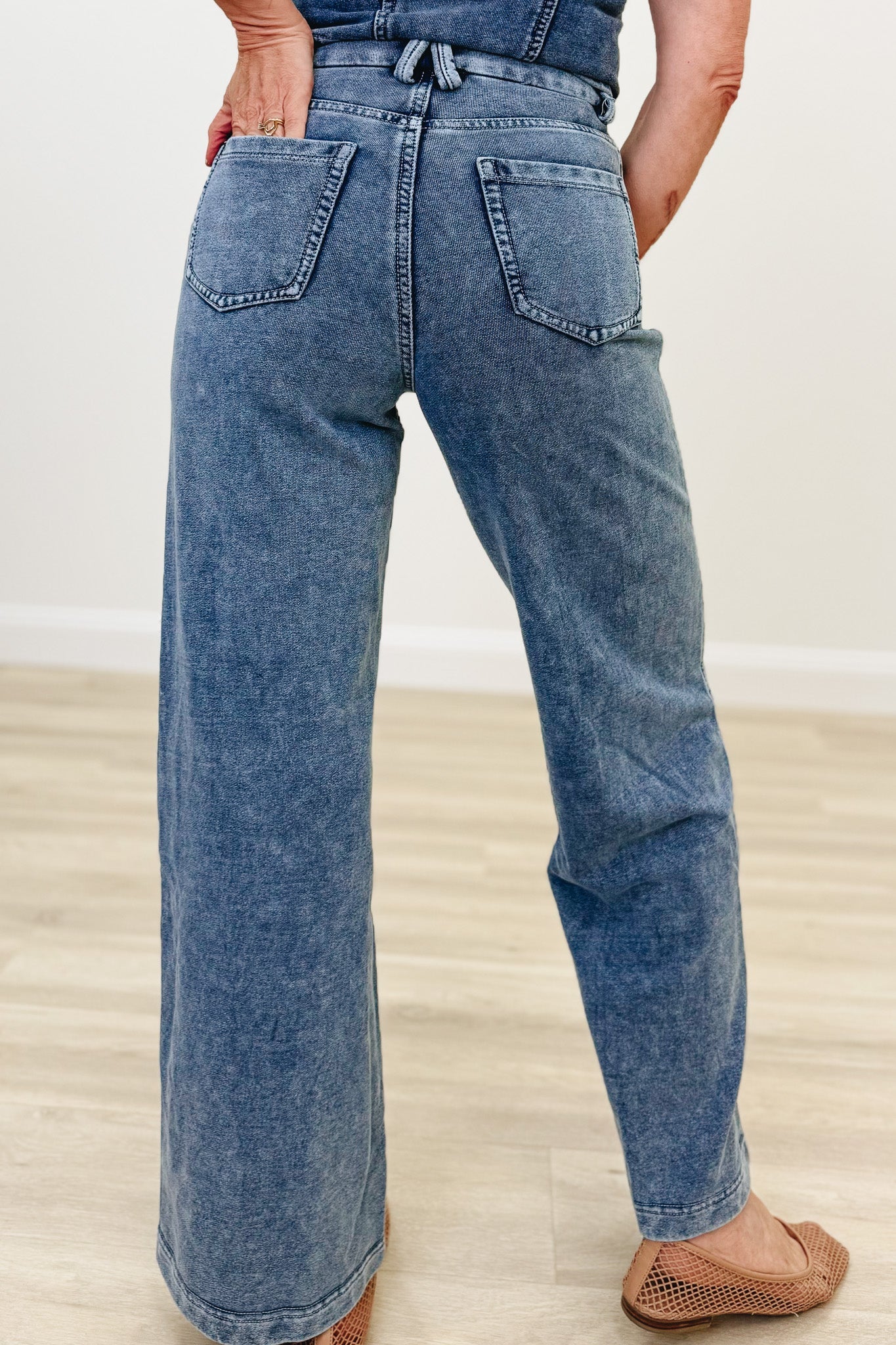 Buttoned & Bold By White Birch - High Rise Wide Leg Jeans - 2 Colors!