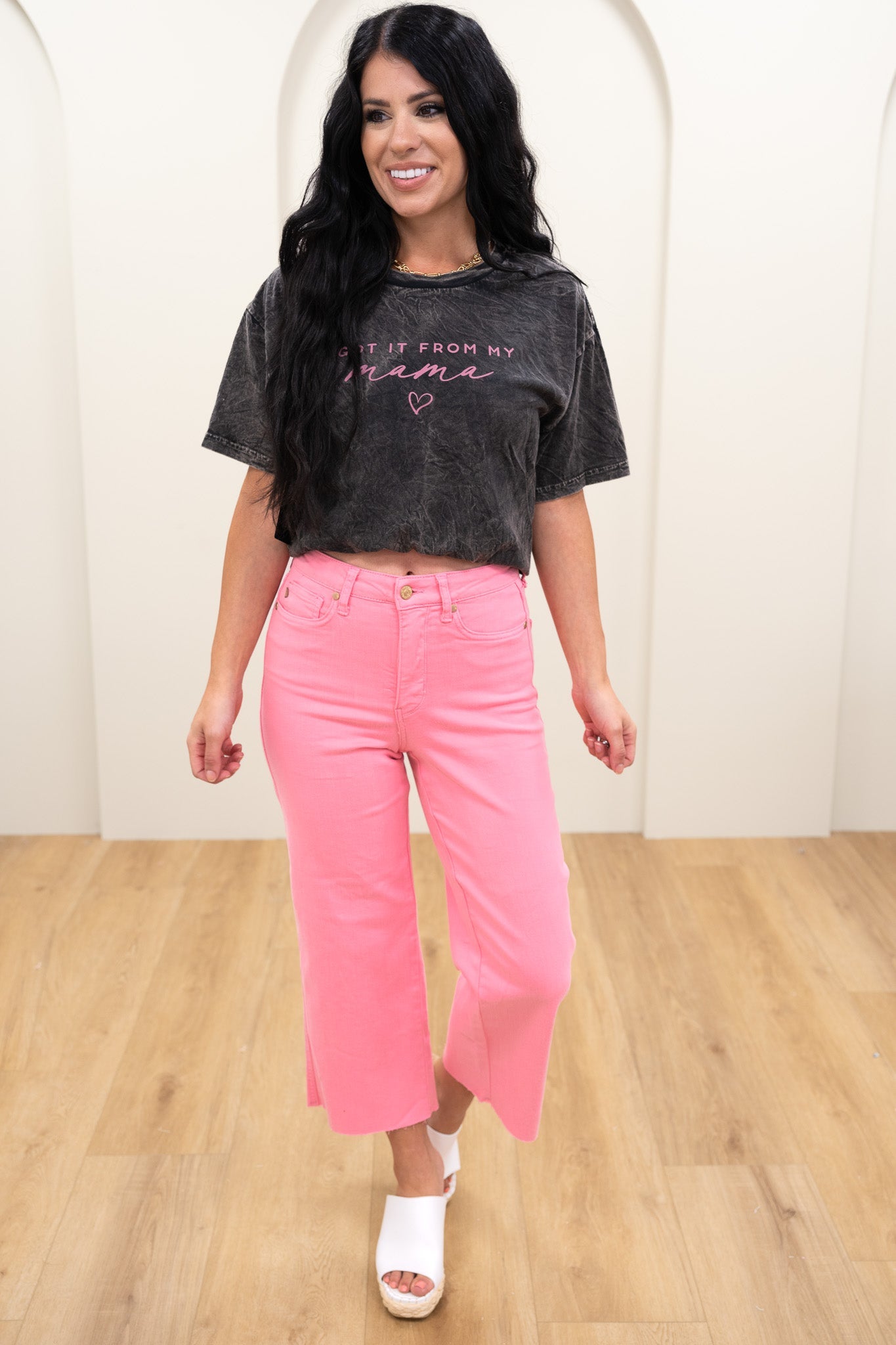 Judy Blue Pretty In Pink High Rise Garment Dyed Tummy Control Jeans *JB