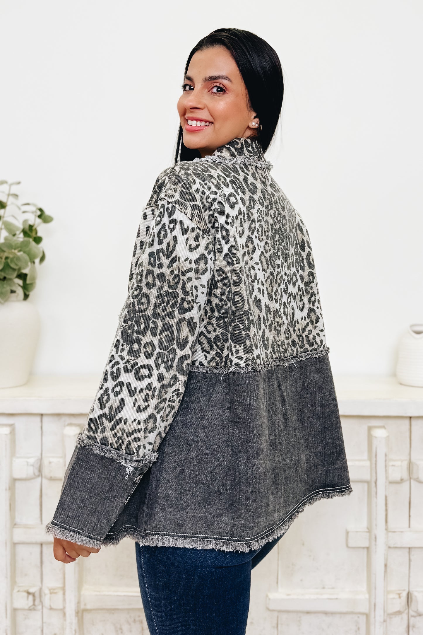 Street Scene Leopard Blazer Jacket