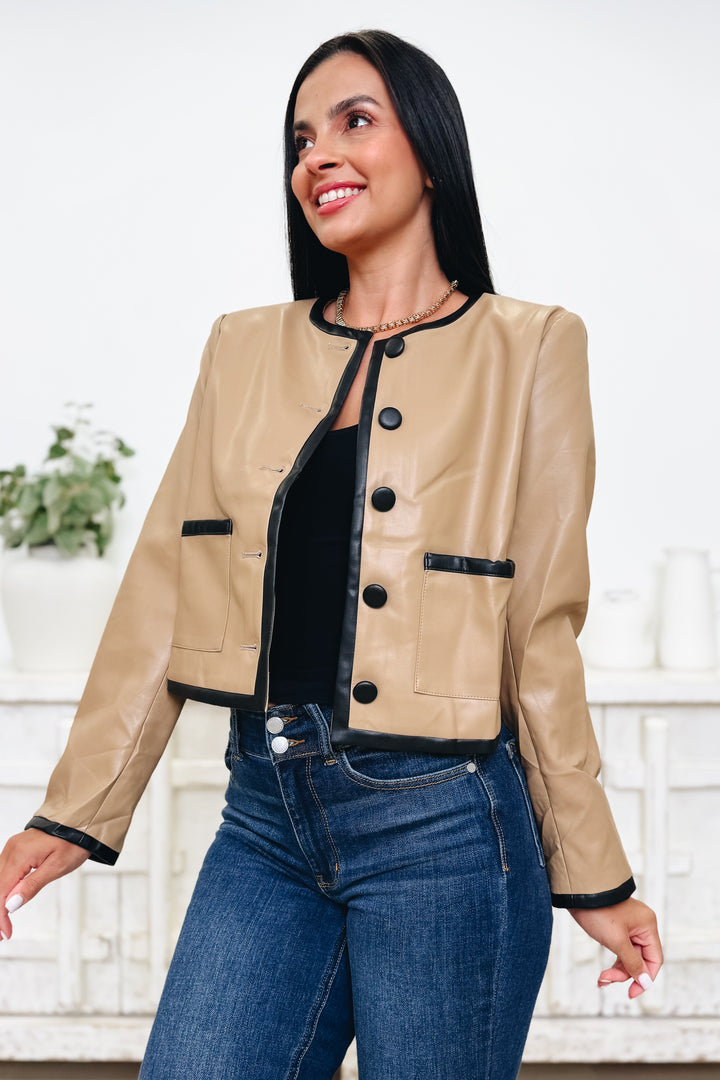 Friend & Faux Leather Jacket