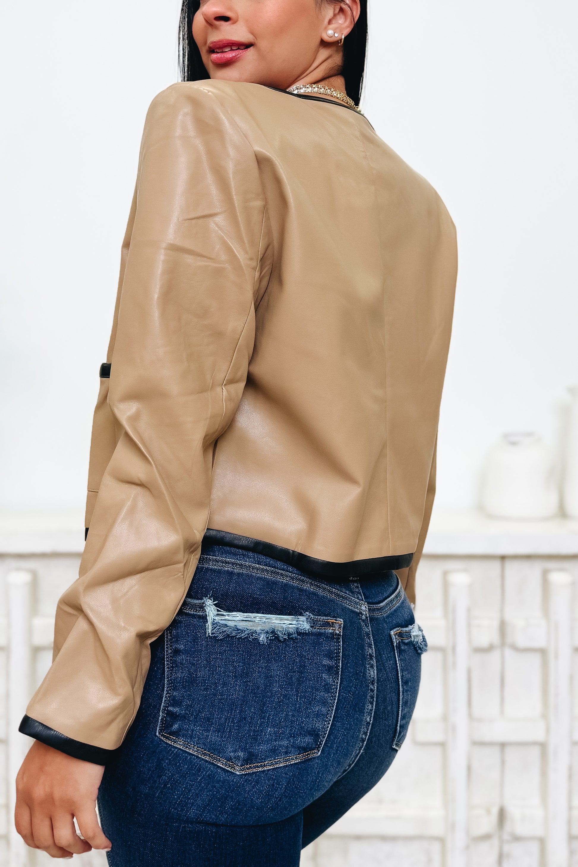 Friend & Faux Leather Jacket
