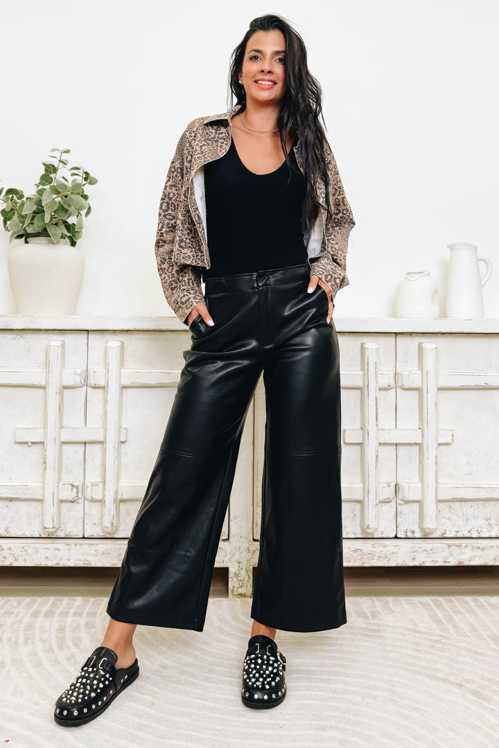Bold & Beautiful Faux Leather Pants - Black
