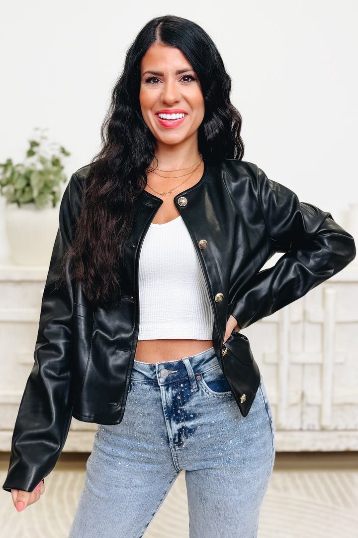 Bold & Beautiful Faux Leather Jacket - 3 Colors!