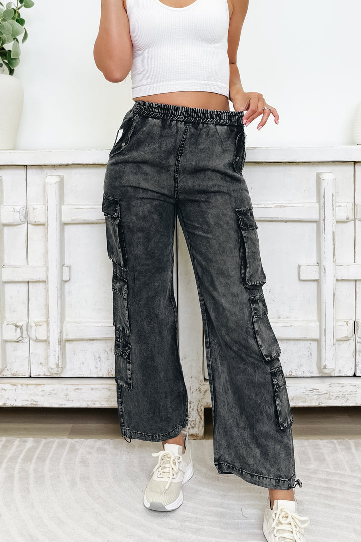 Come & Go Cargo Pants - Black