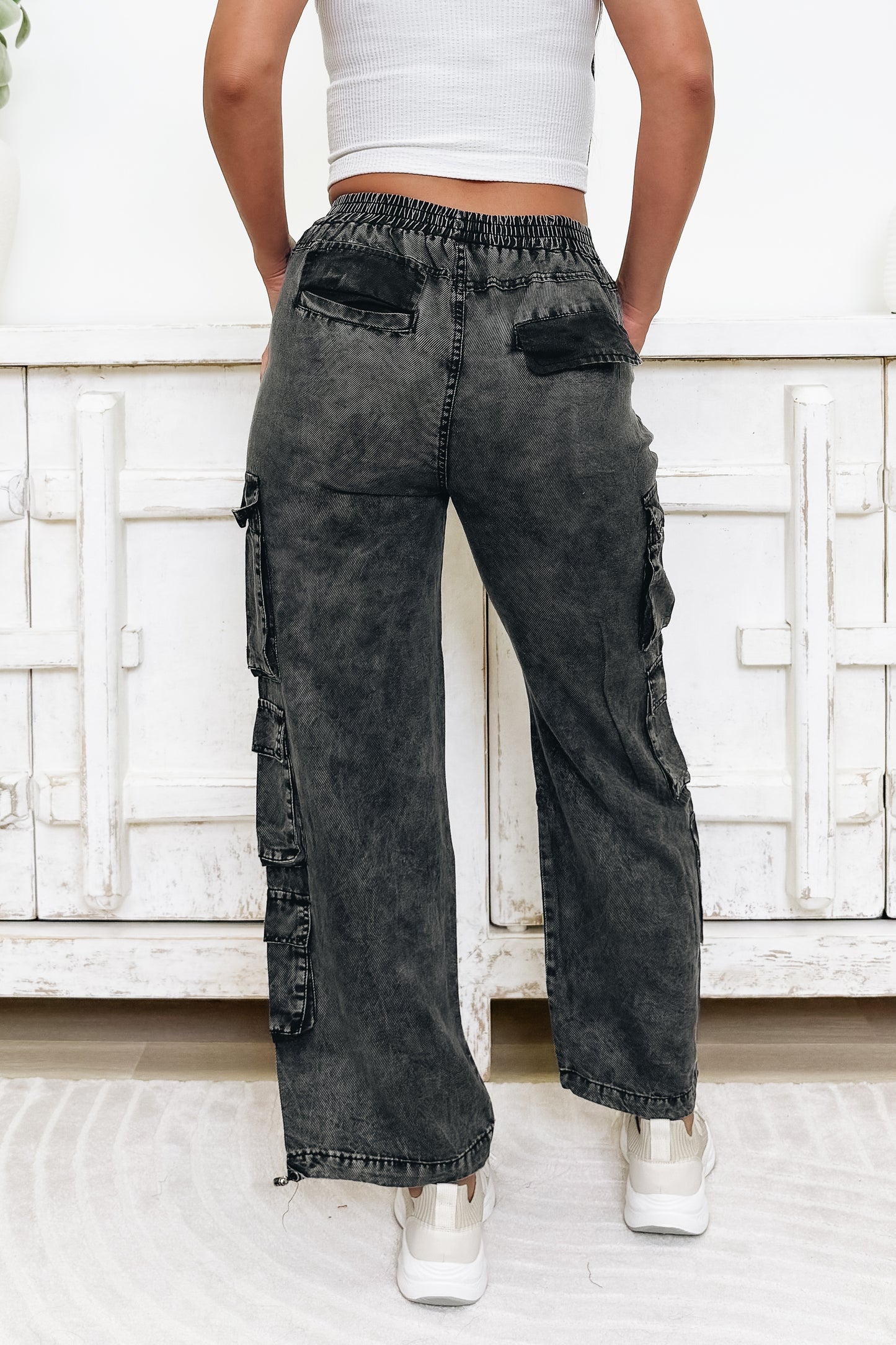 Come & Go Cargo Pants - Black