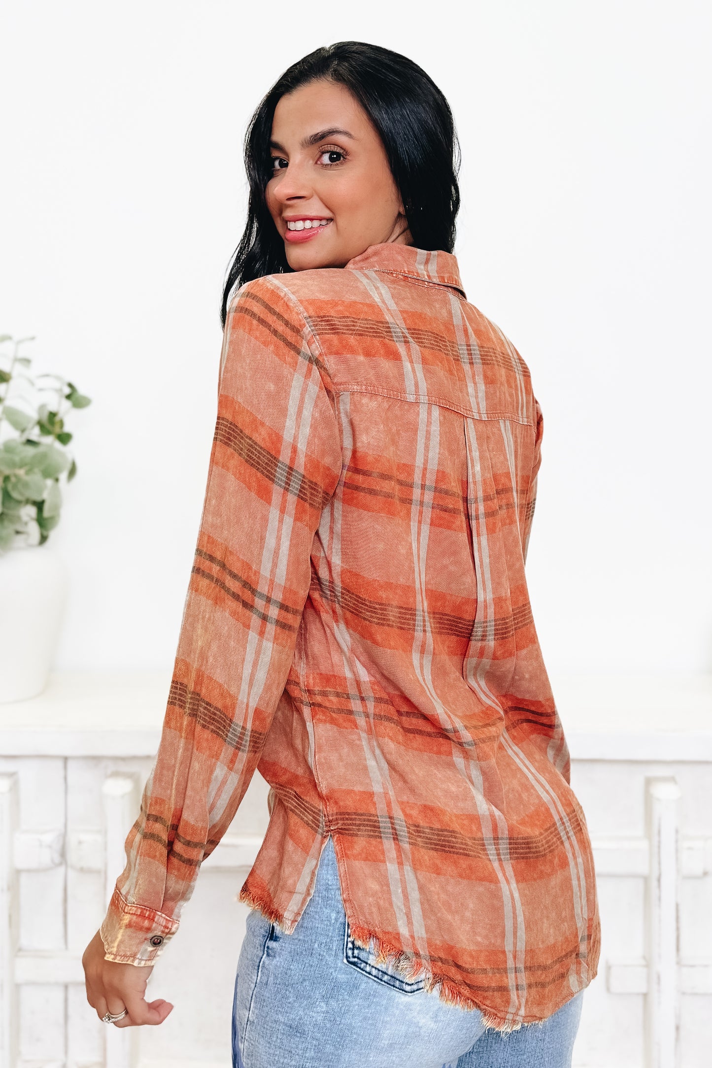The Rustic Retreat Button Down Top - 2 Colors!