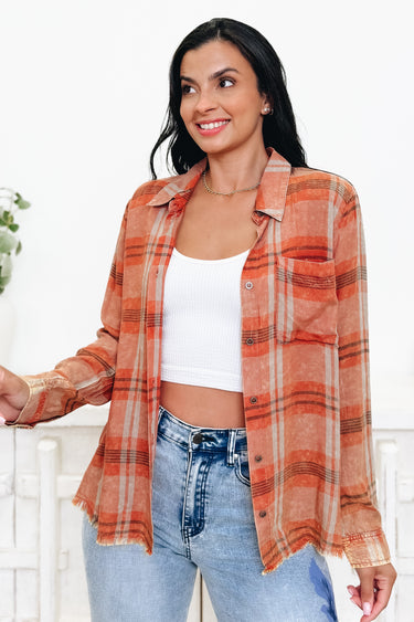 The Rustic Retreat Button Down Top - 2 Colors!