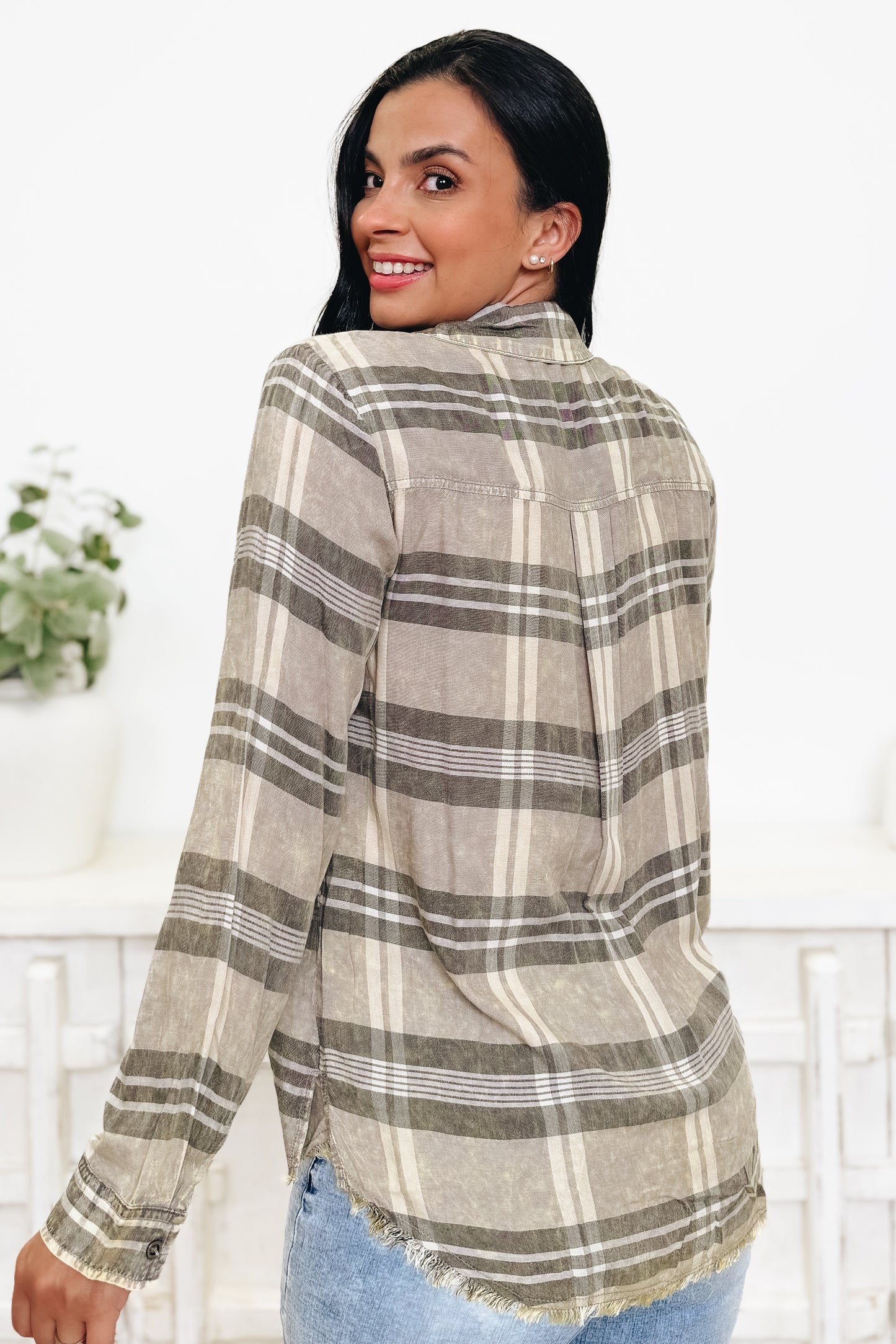 The Rustic Retreat Button Down Top - 2 Colors!
