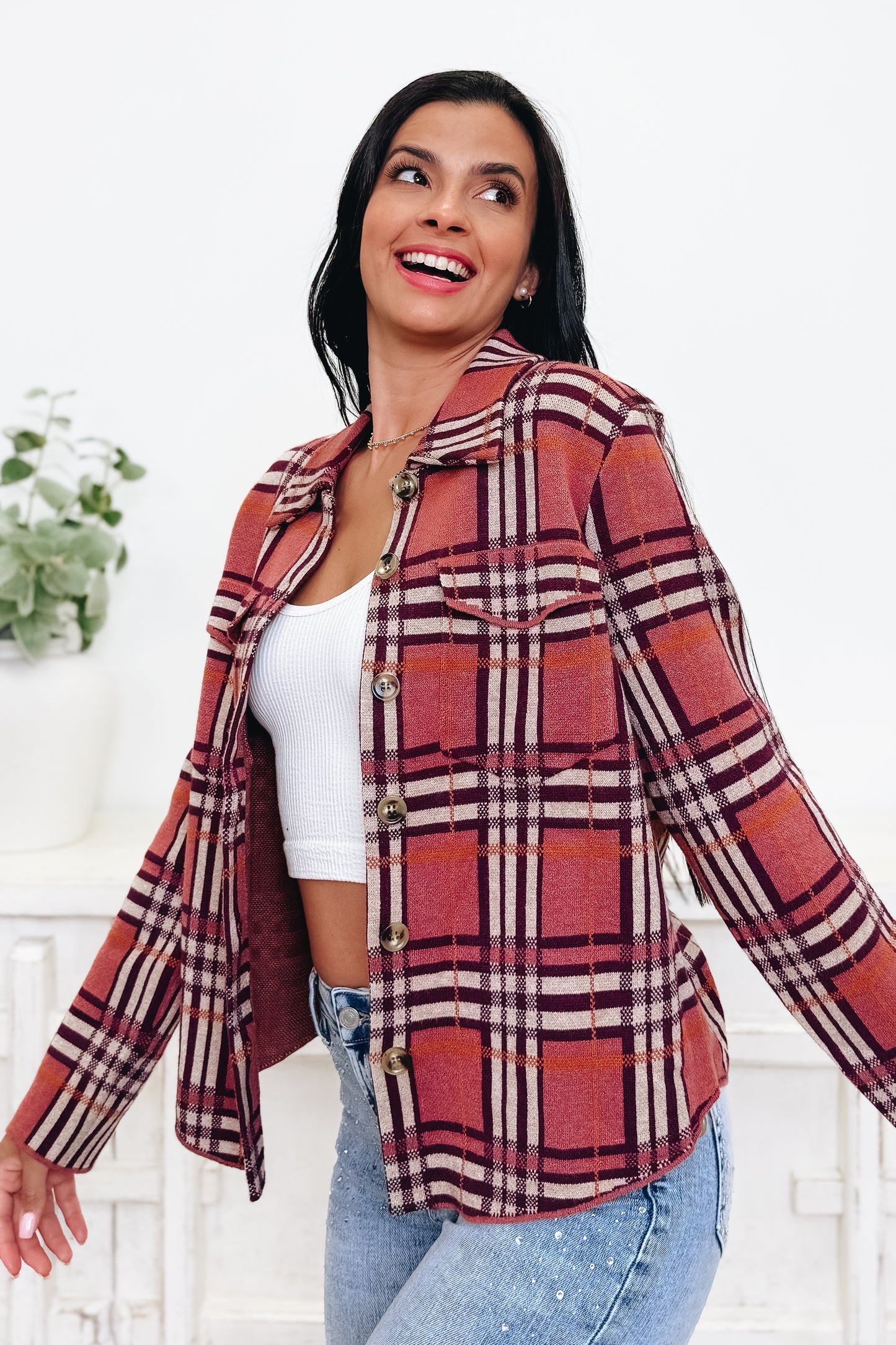 The Statement Check Sweater Jacket - 3 Colors!