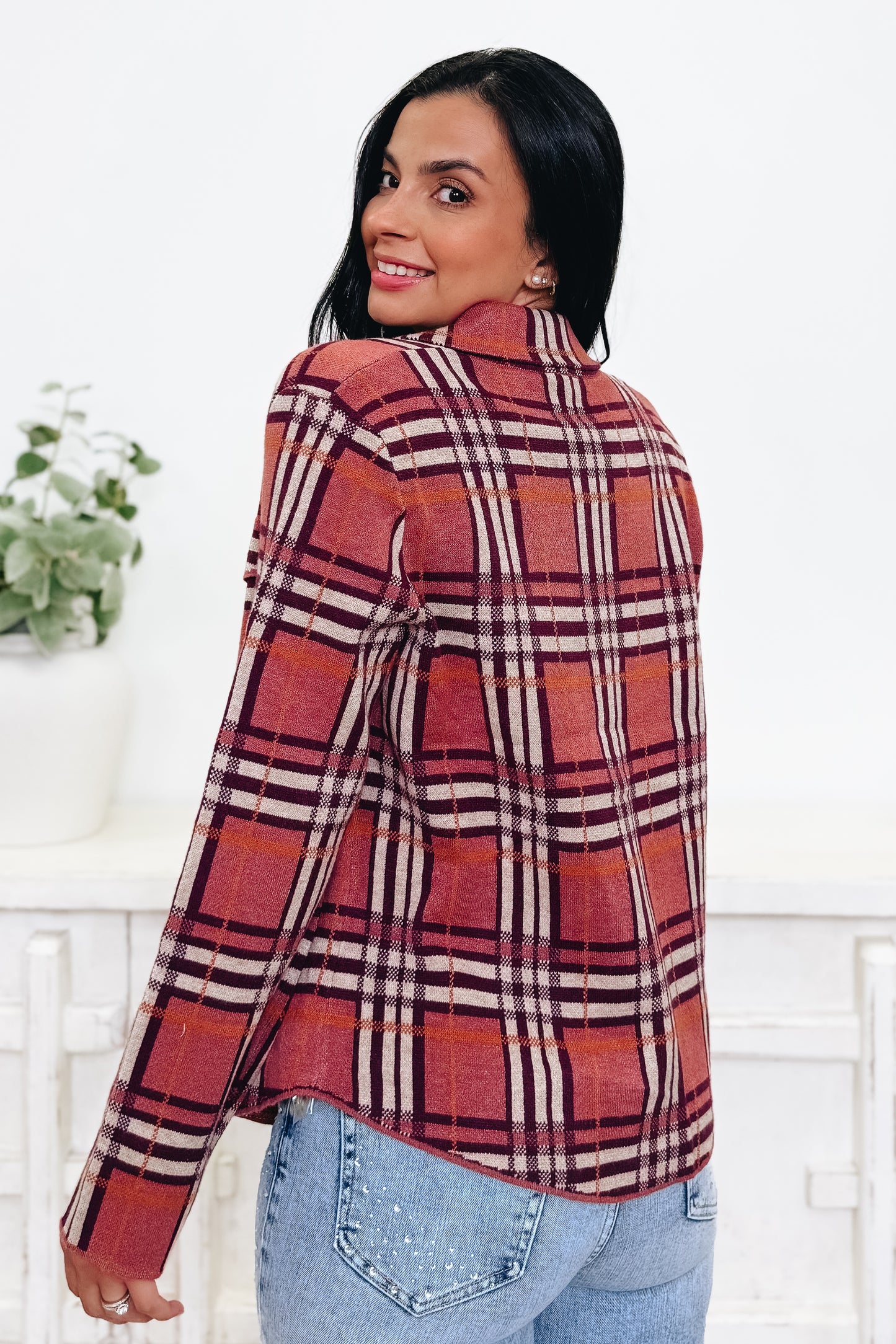 The Statement Check Sweater Jacket - 3 Colors!