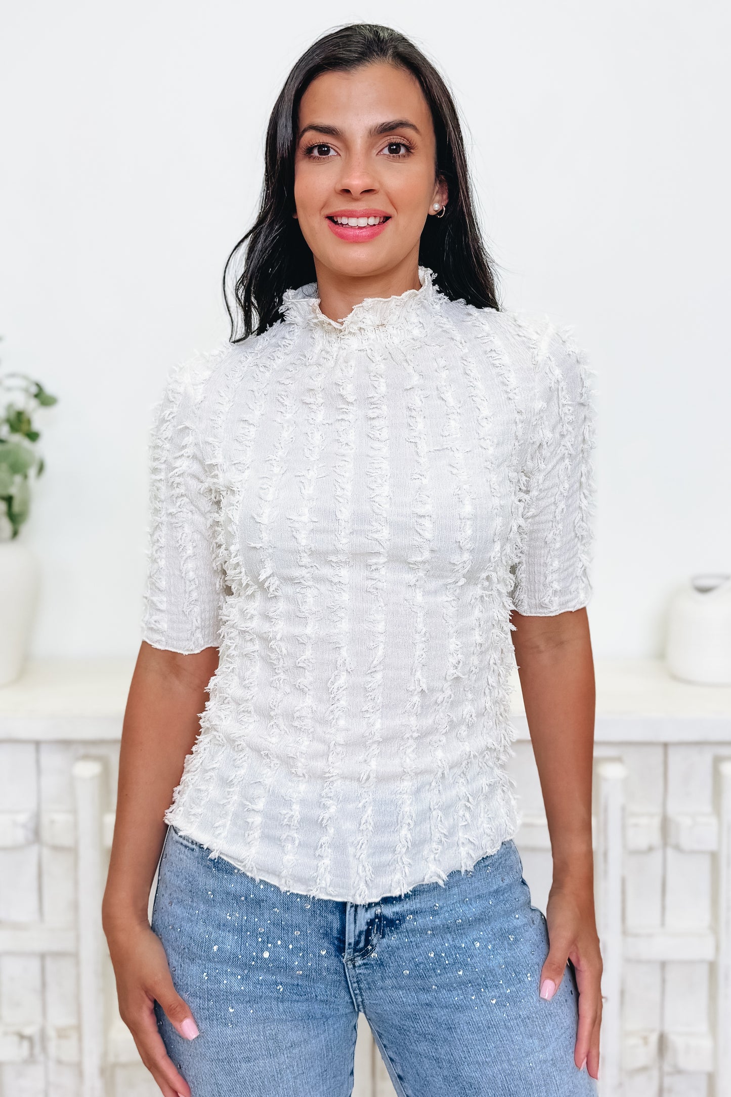 The Classy Fringe Top - 2 Colors!