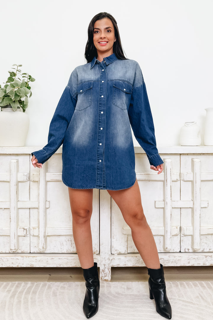 In It For Love Button Down Dress - 2 Colors!