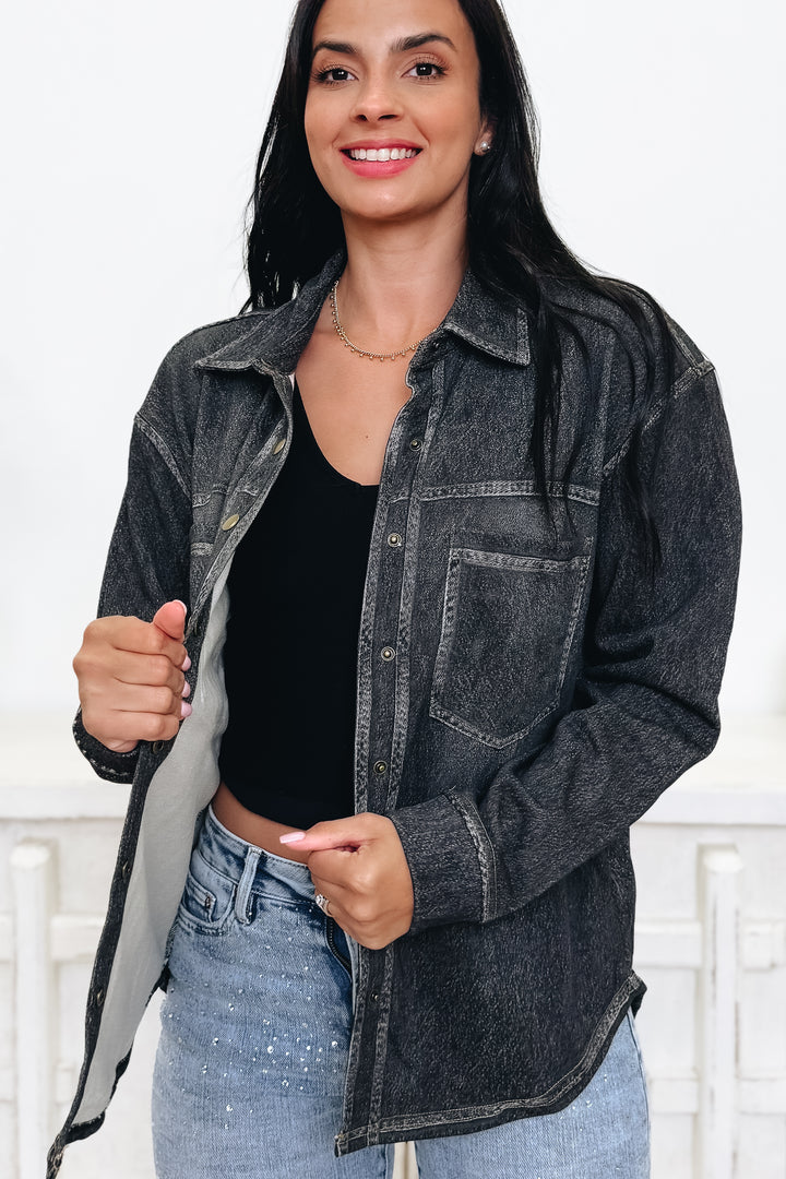 What Do Ya Say Fleece Shacket