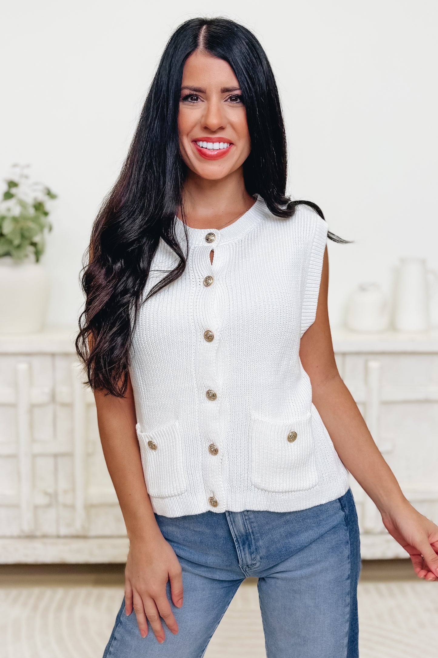 All Smiles Sleeveless Top