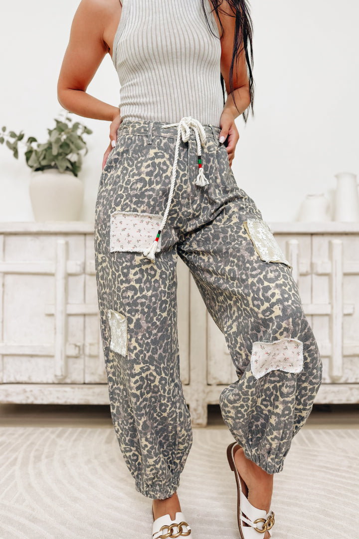 Take The Leap Leopard Pants - Tan Leopard