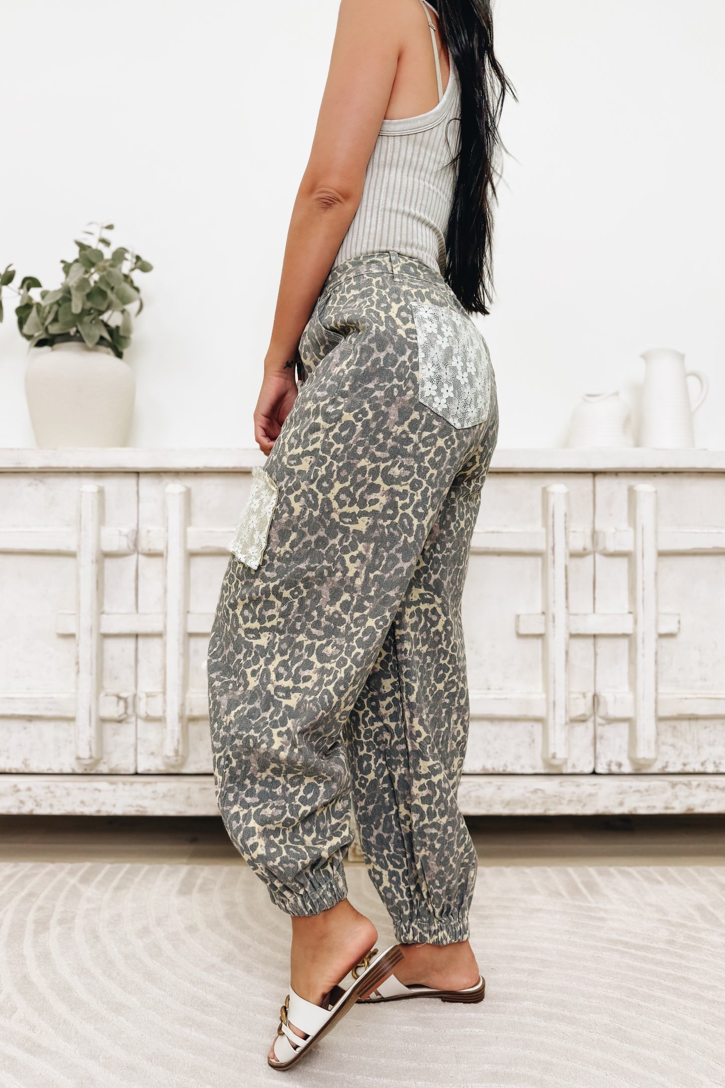Take The Leap Leopard Pants - Tan Leopard