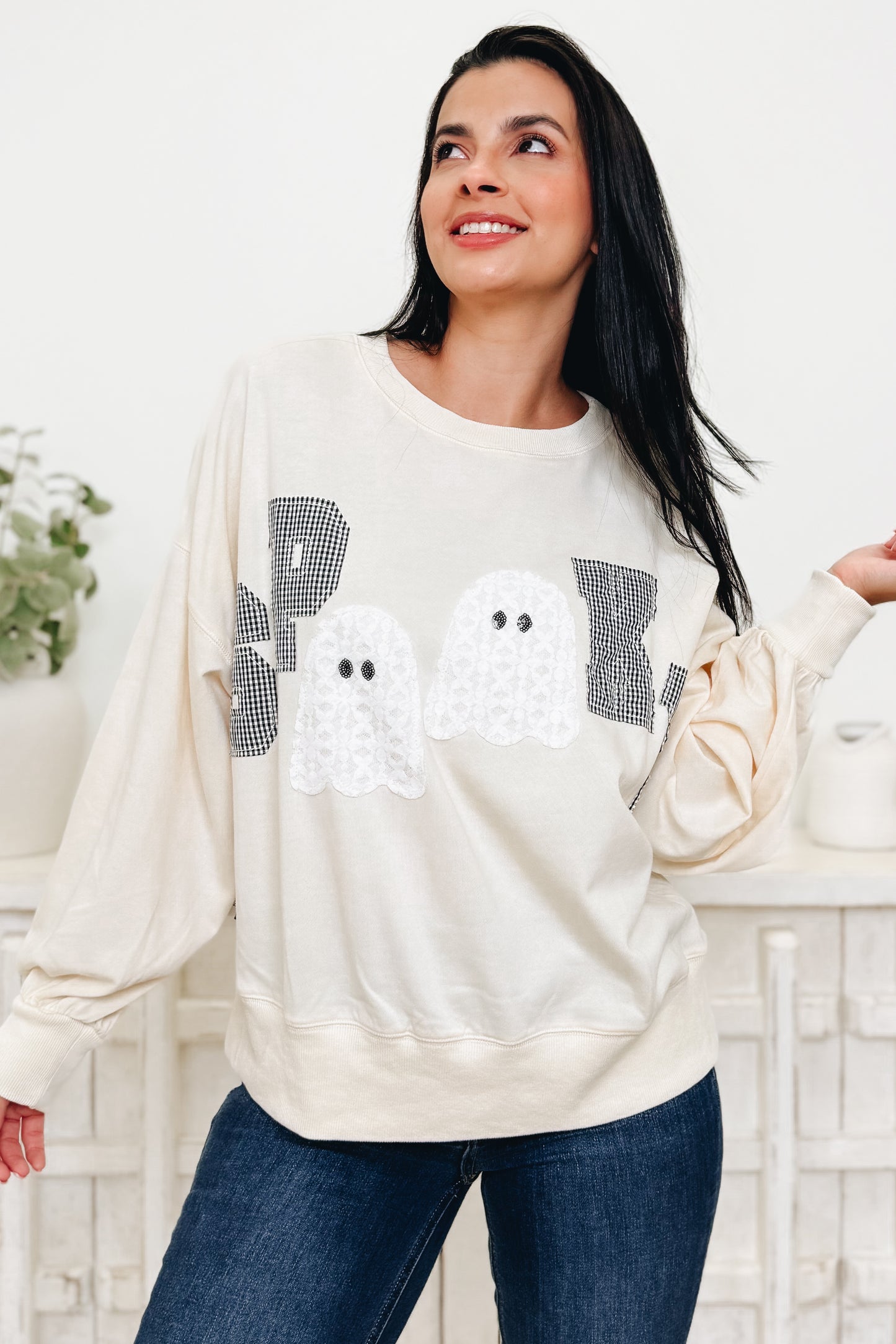 Spooky Ghost Pullover Top - 2 Colors!