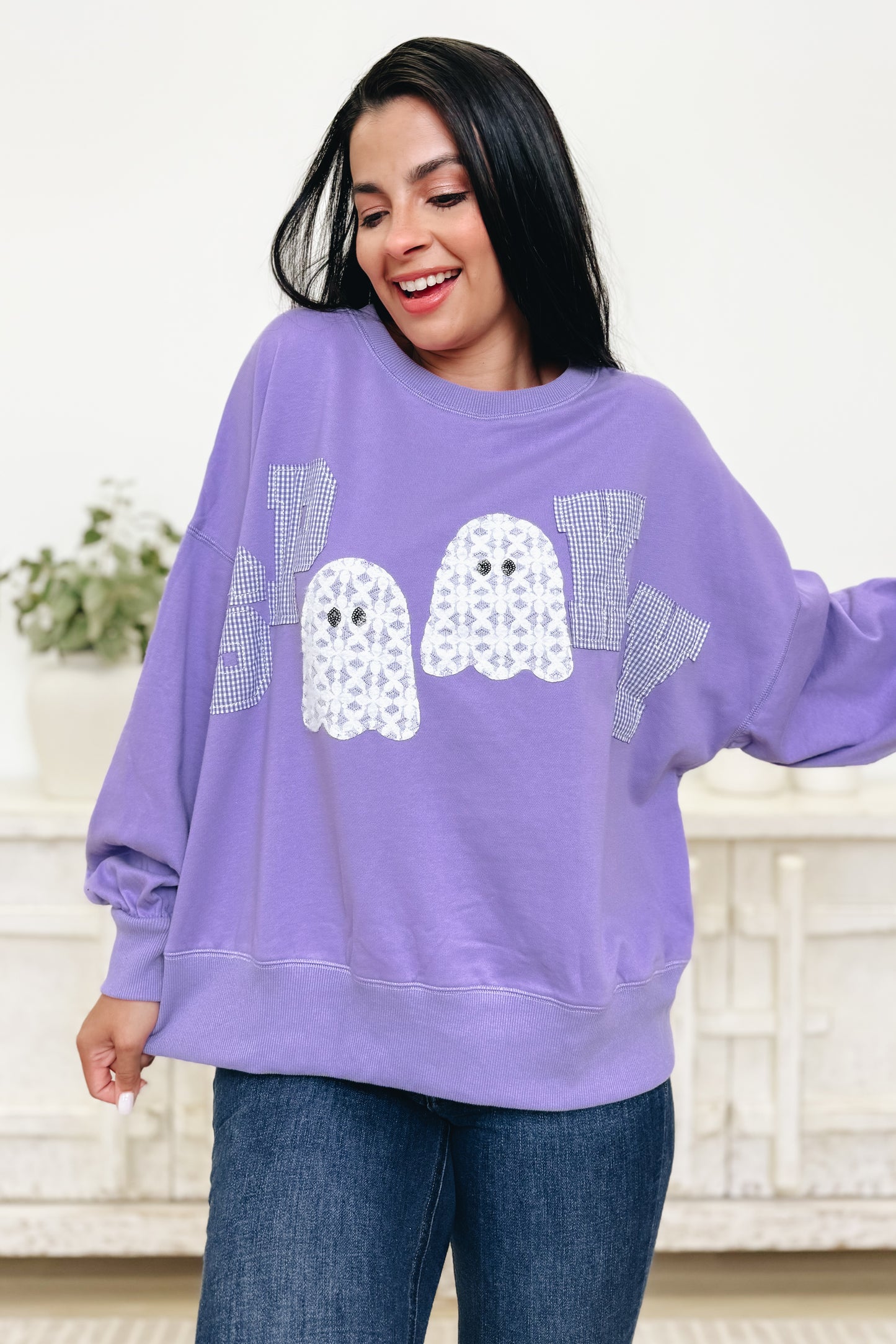 Spooky Ghost Pullover Top - 2 Colors!