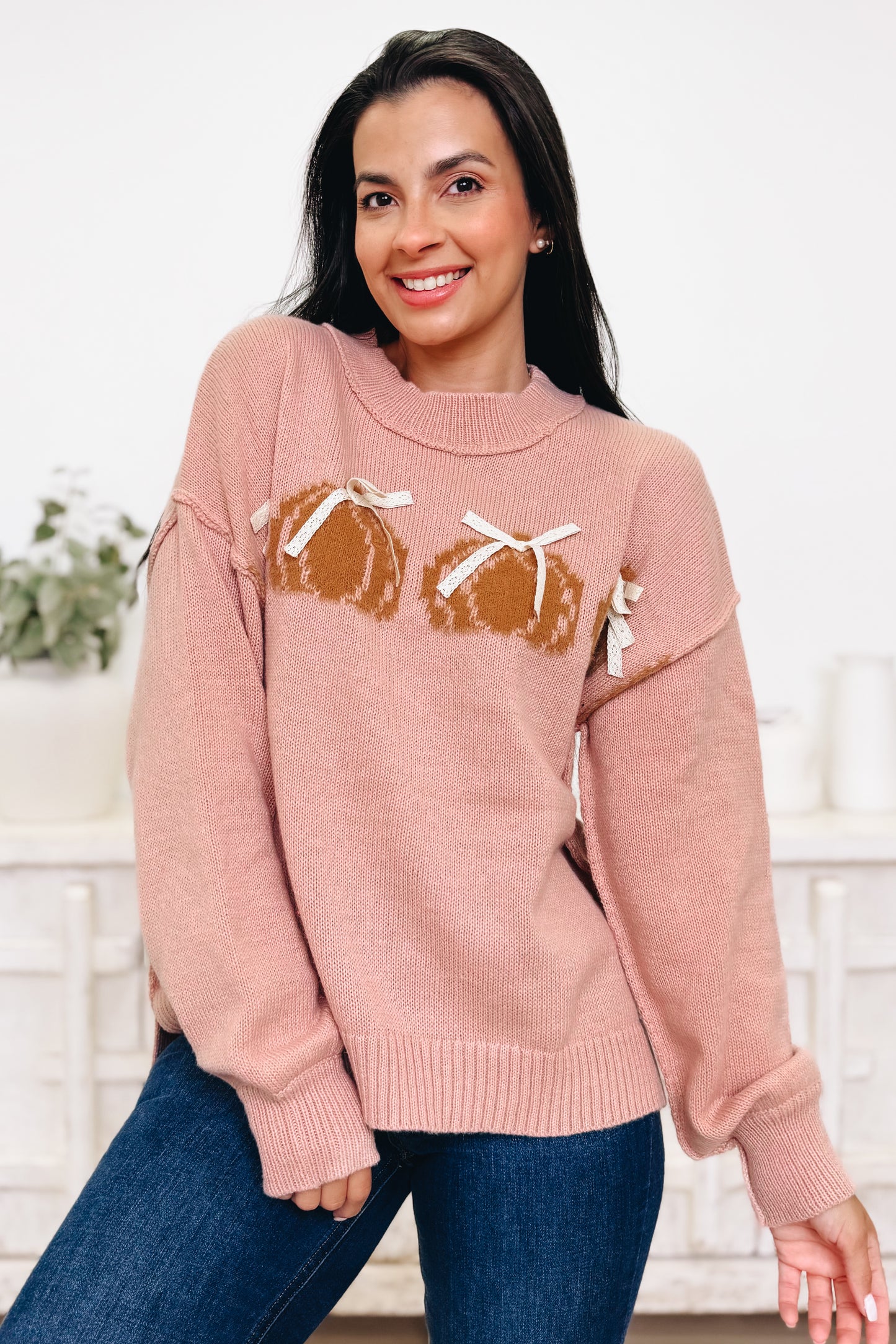 The Cozy Cutie Pumpkin Sweater - 2 Colors!