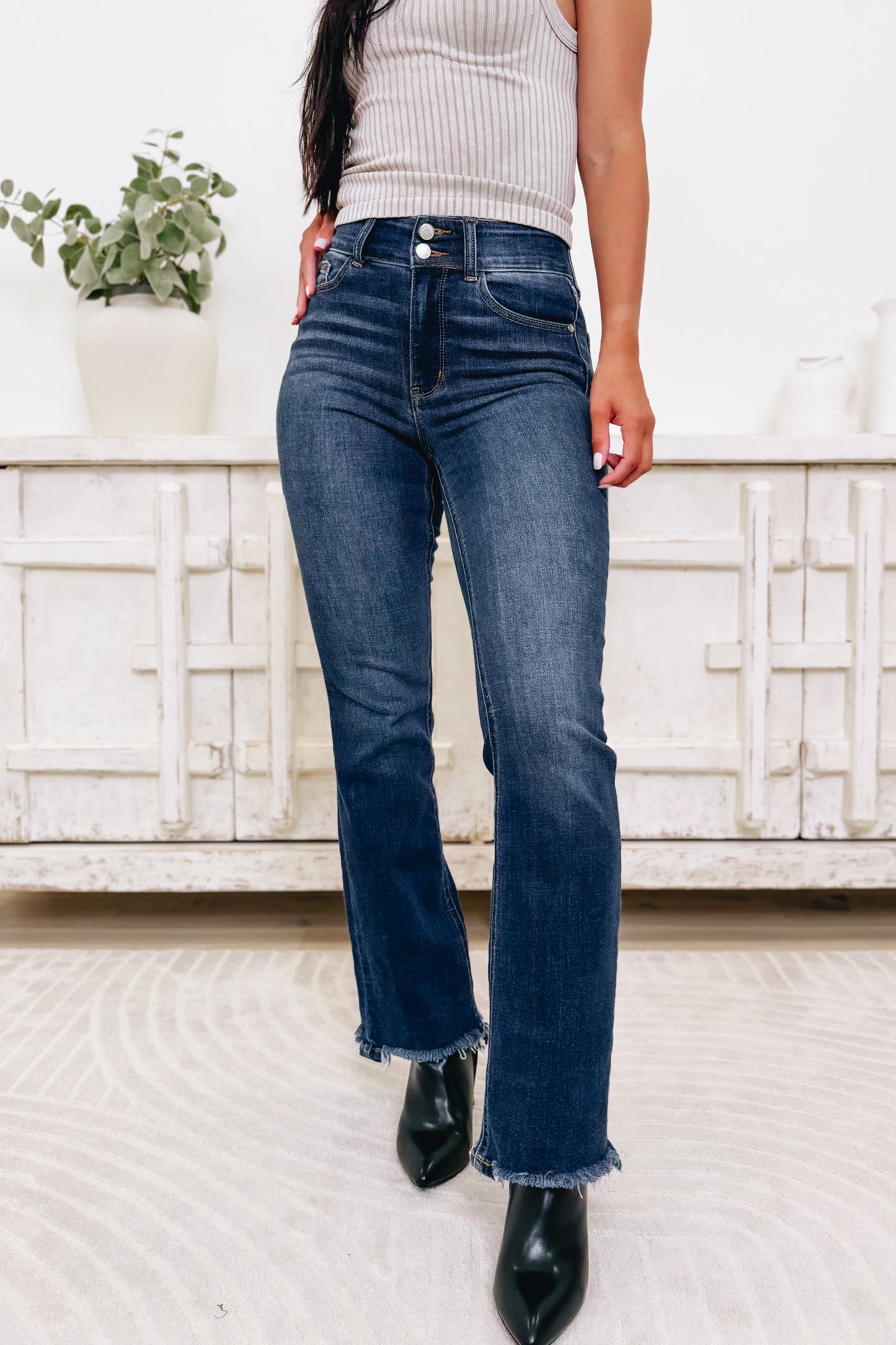 Slay Girl By Judy Blue - Vintage Frayed Hem Bootcut Jeans