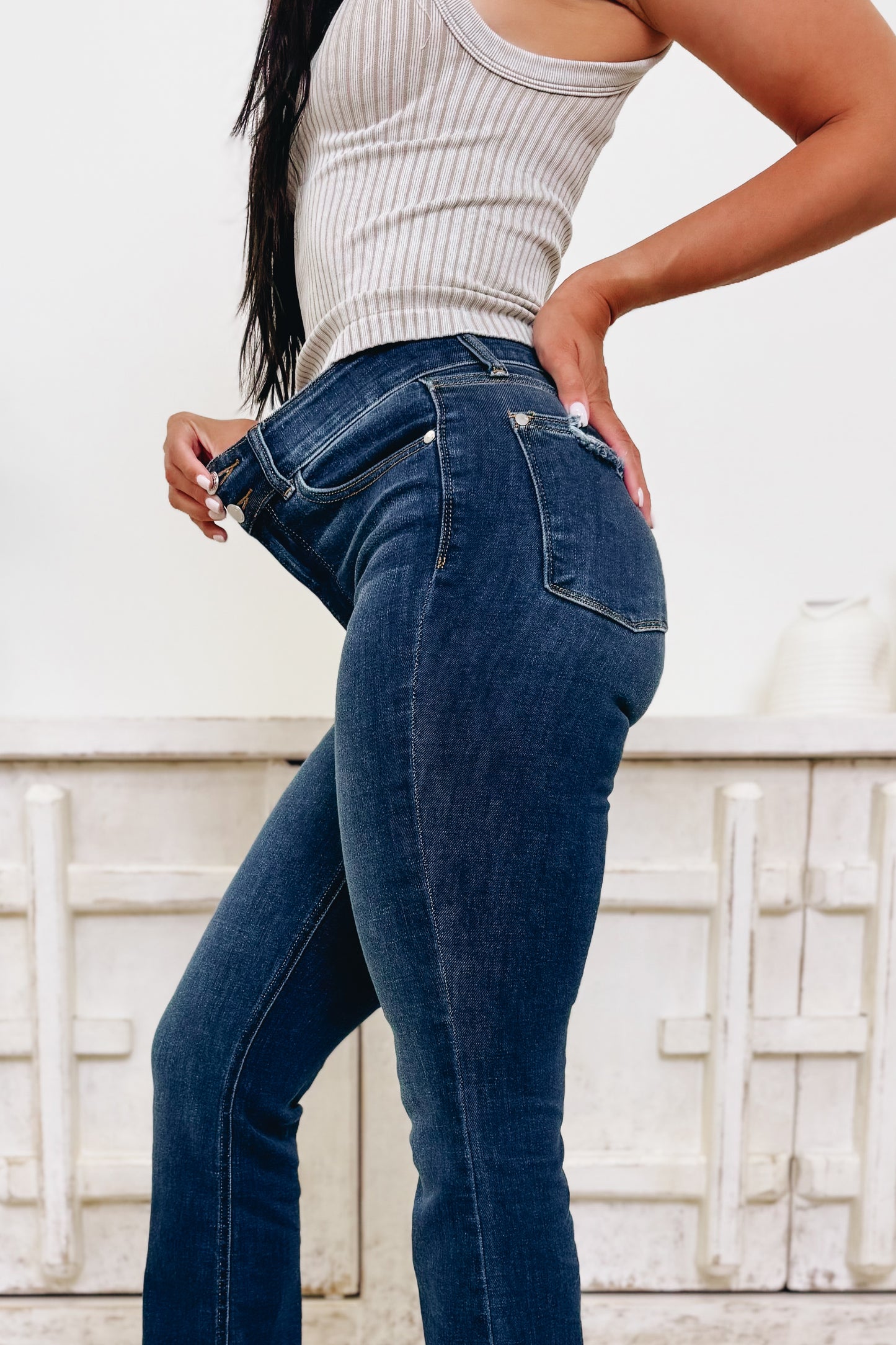 Slay Girl By Judy Blue - Vintage Frayed Hem Bootcut Jeans