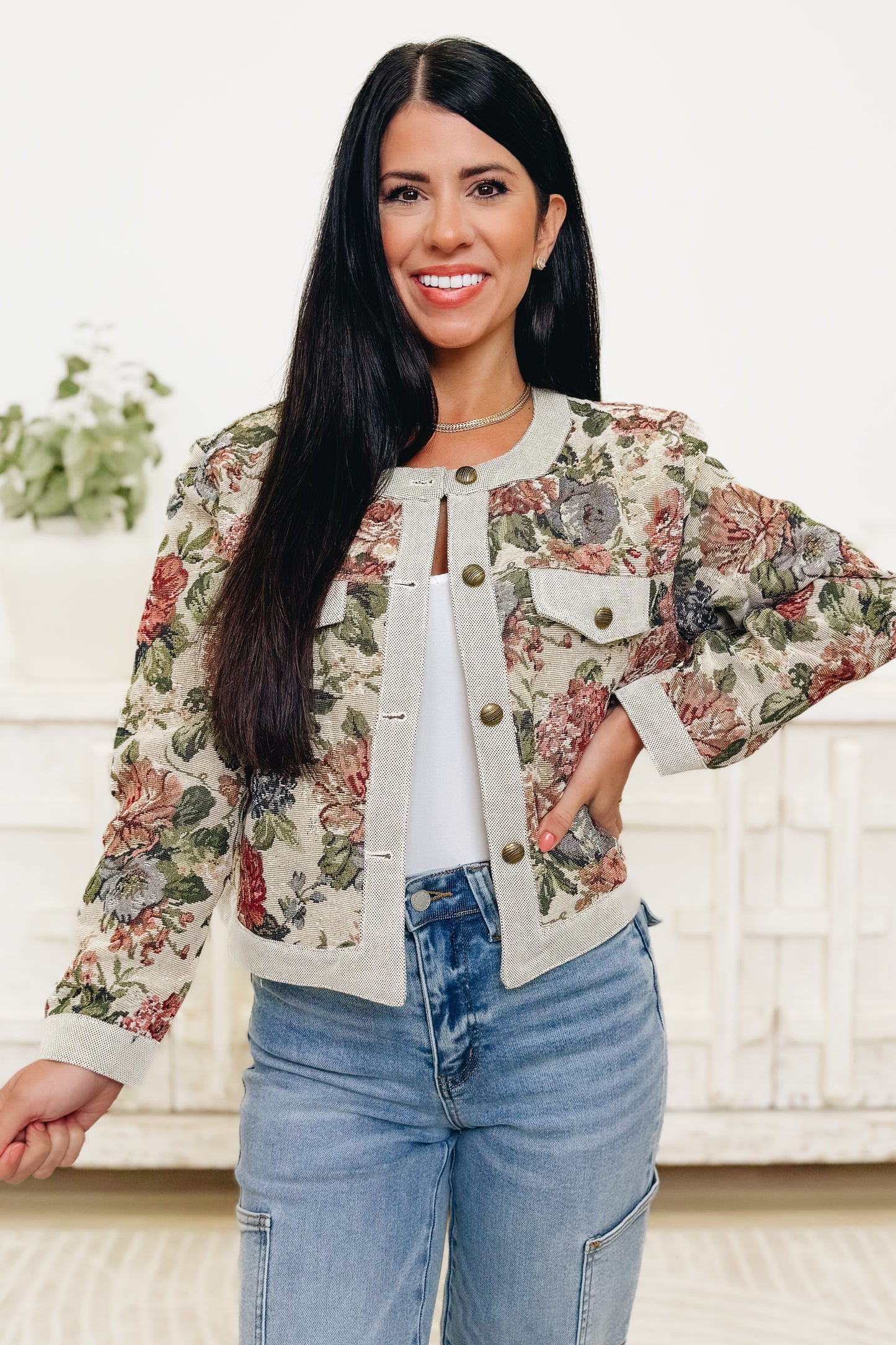 Trust In The Process Floral Jacket