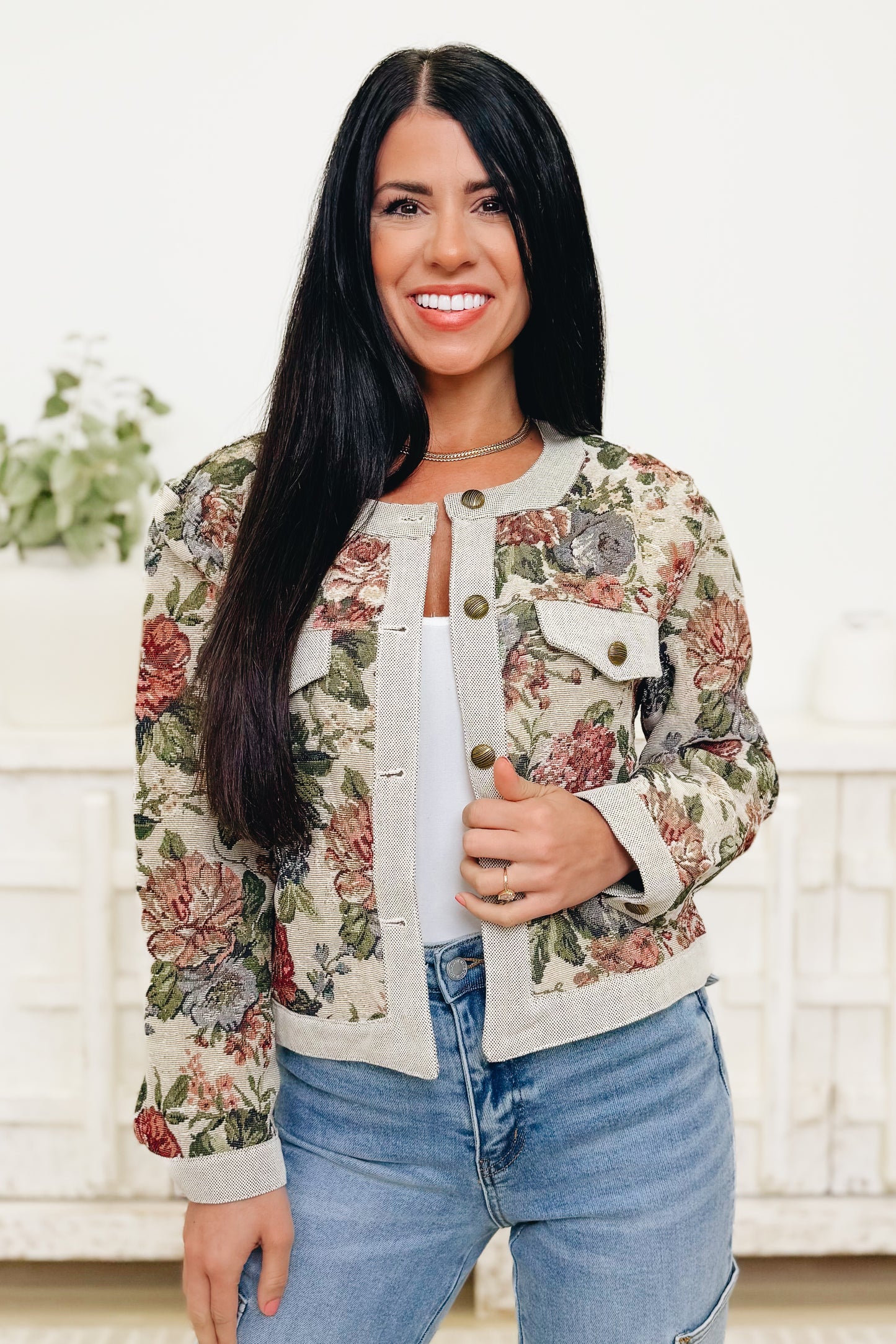 Trust In The Process Floral Jacket