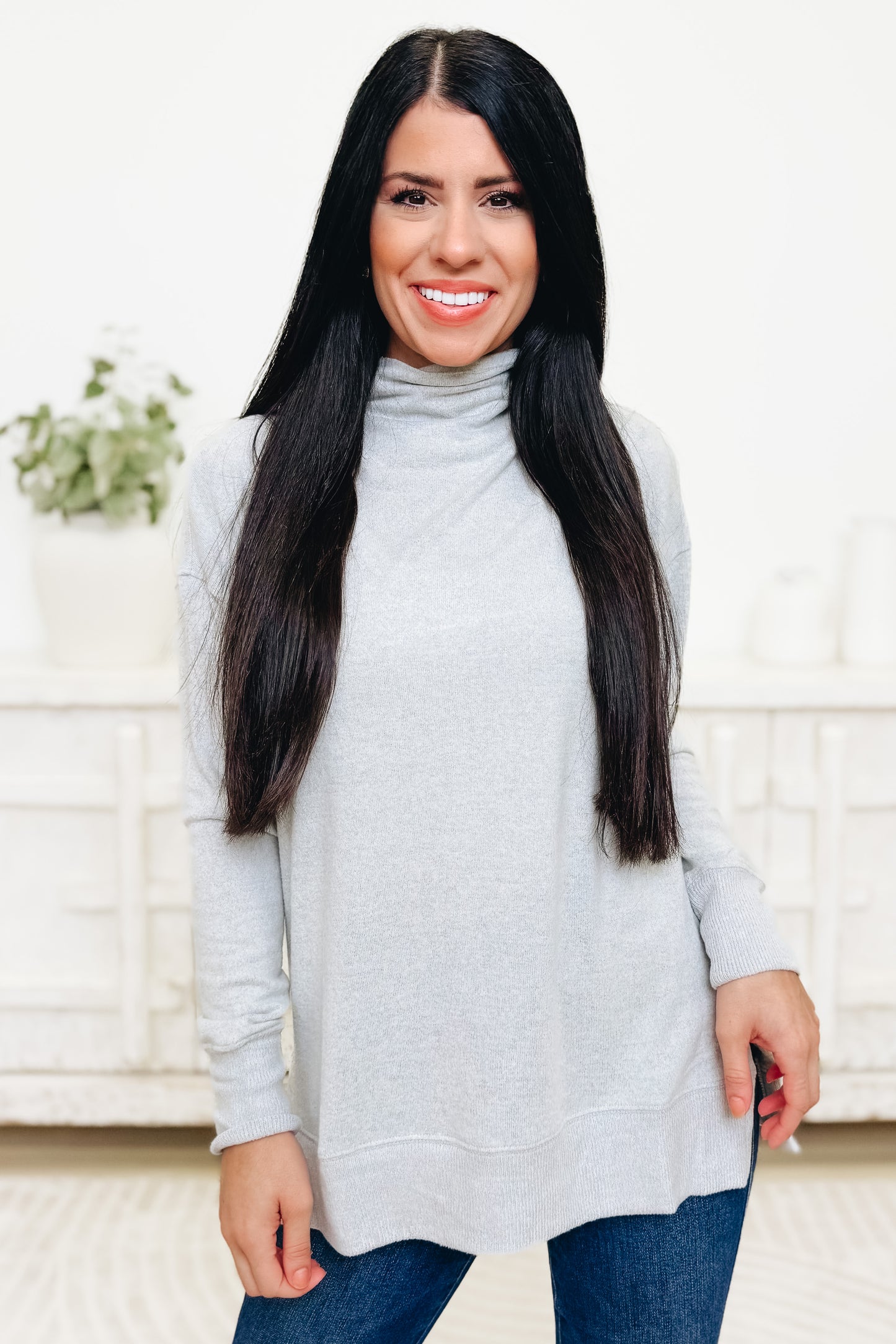 Chic Peak Mock Neck Top - 4 Colors!