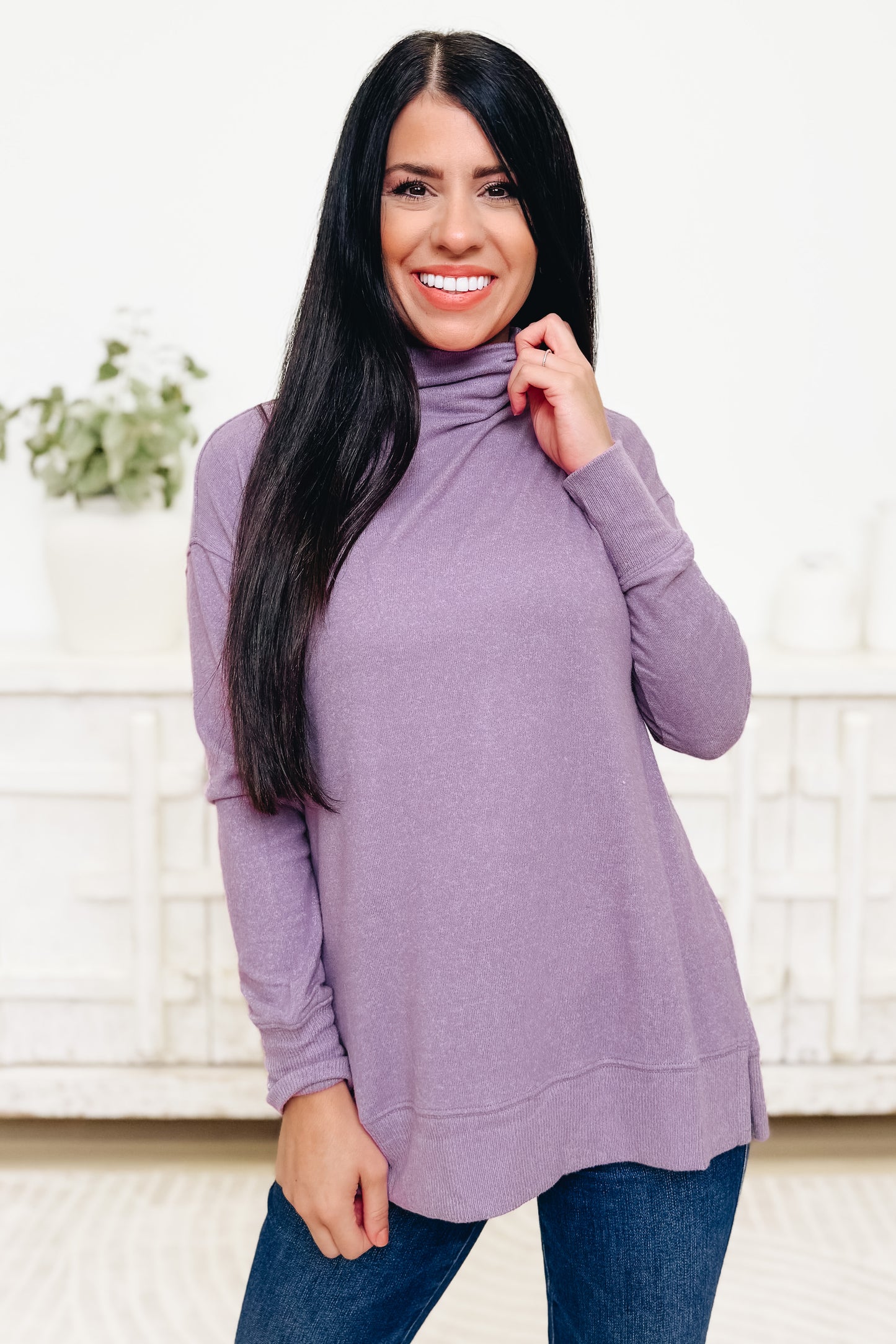 Chic Peak Mock Neck Top - 4 Colors!