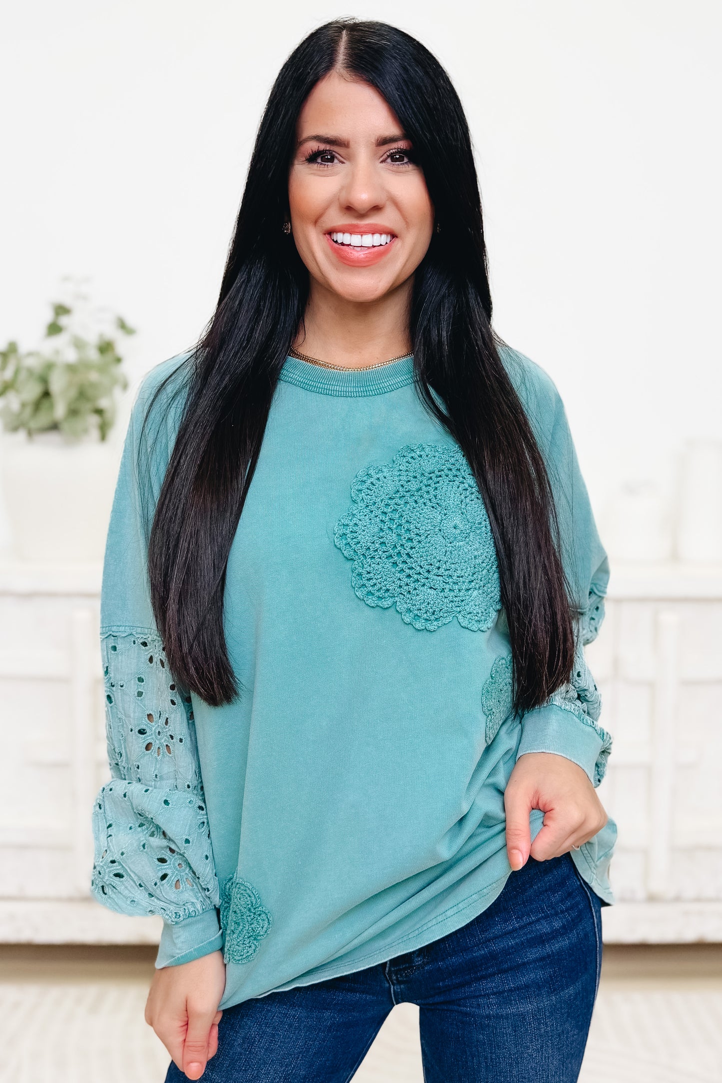 Floral Flutter Top- 2 Colors