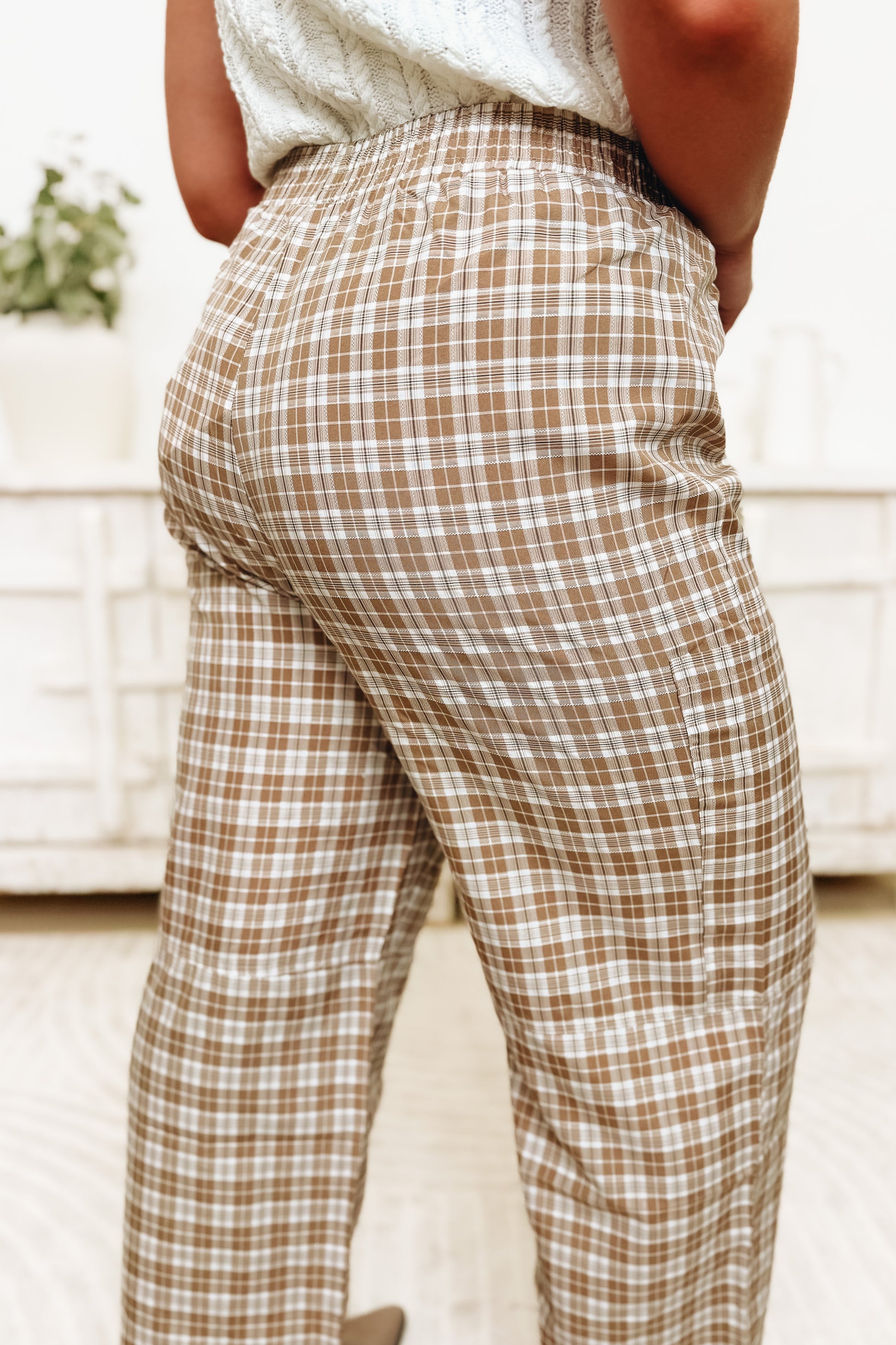 On The Move Checkered Plaid Pants - 2 Colors!