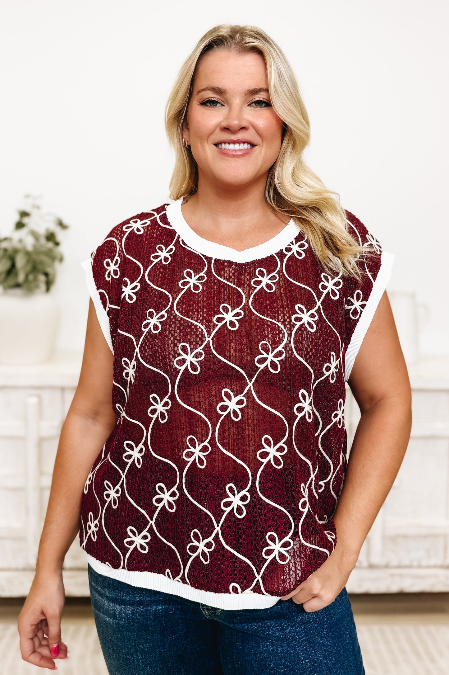 Fresh As A Daisy Jersey Vest - 2 Colors!