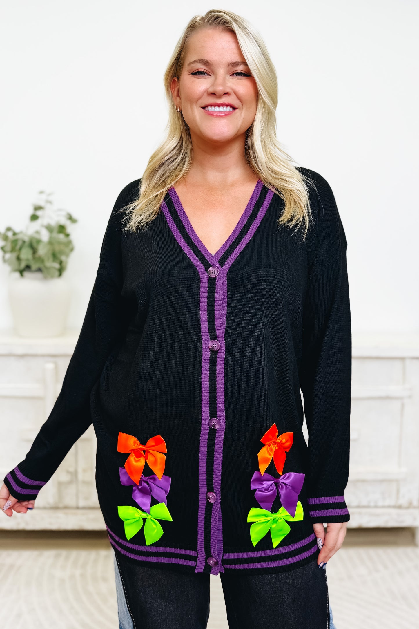 Sugar And Spooks Bow Cardigan