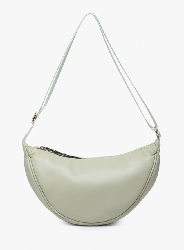 Jen & Co. Rosalie Small Banana Sling W/ Braided Zipper - 4 Colors!
