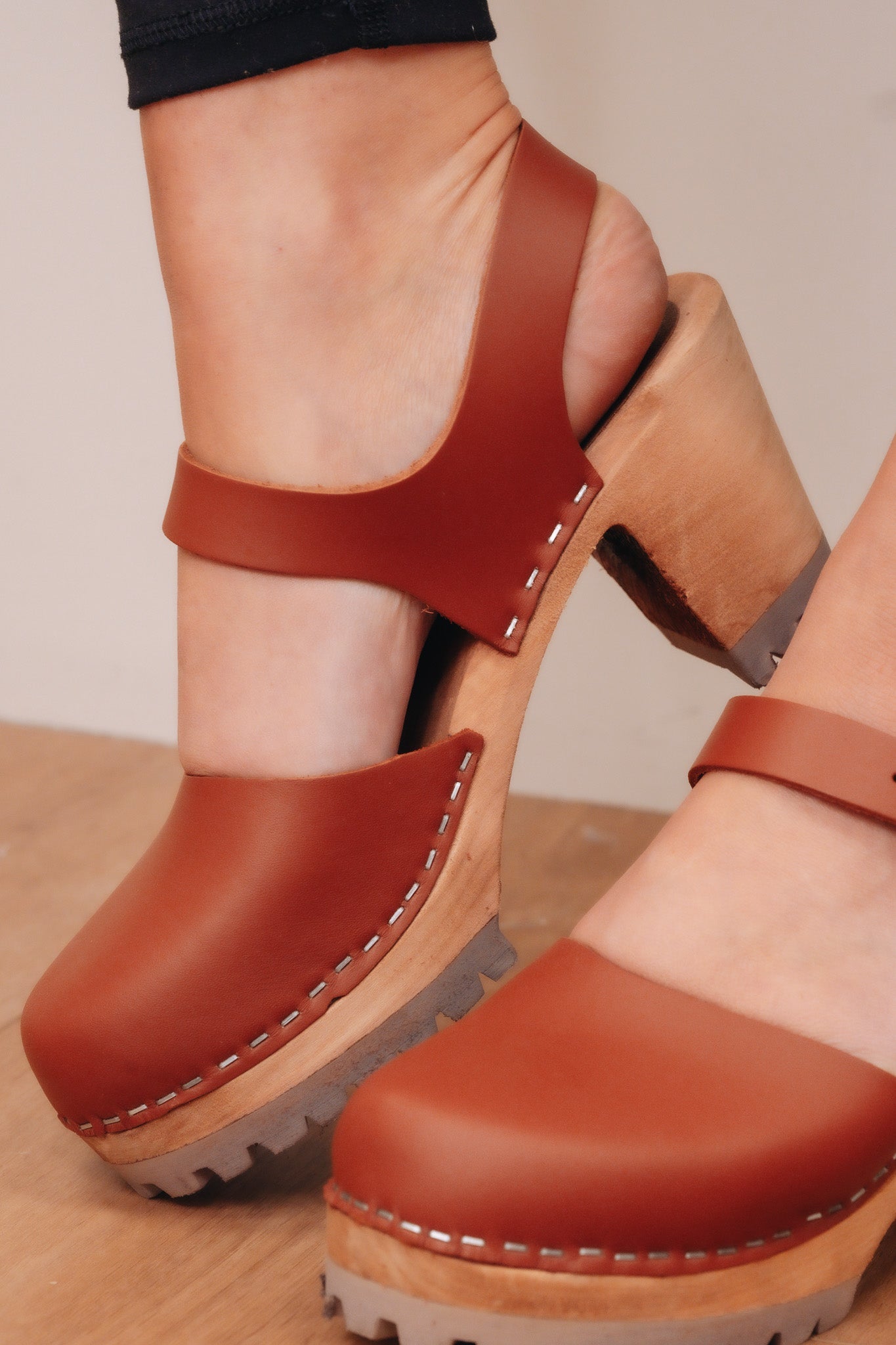 MIA Abba Heel Clogs - Luggage