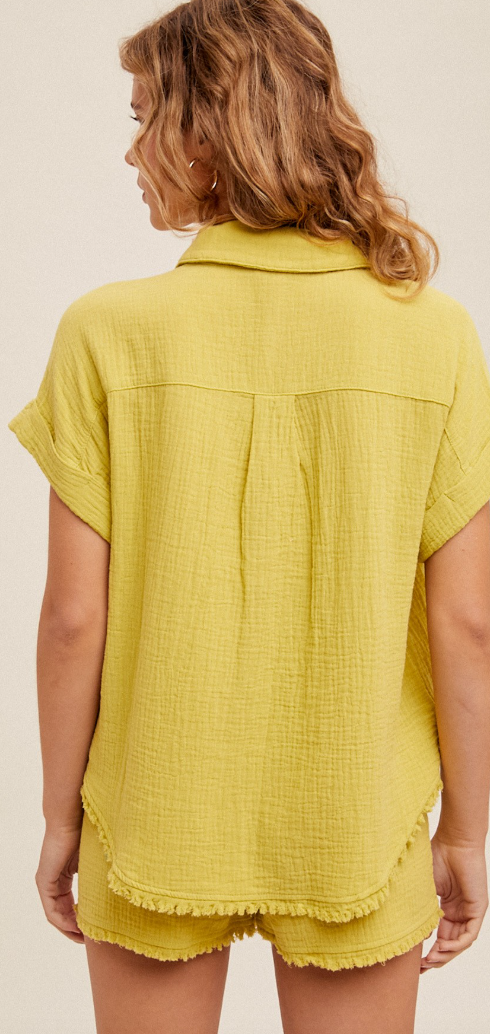 Hip Hip Hooray Button Down Top - 2 Colors!