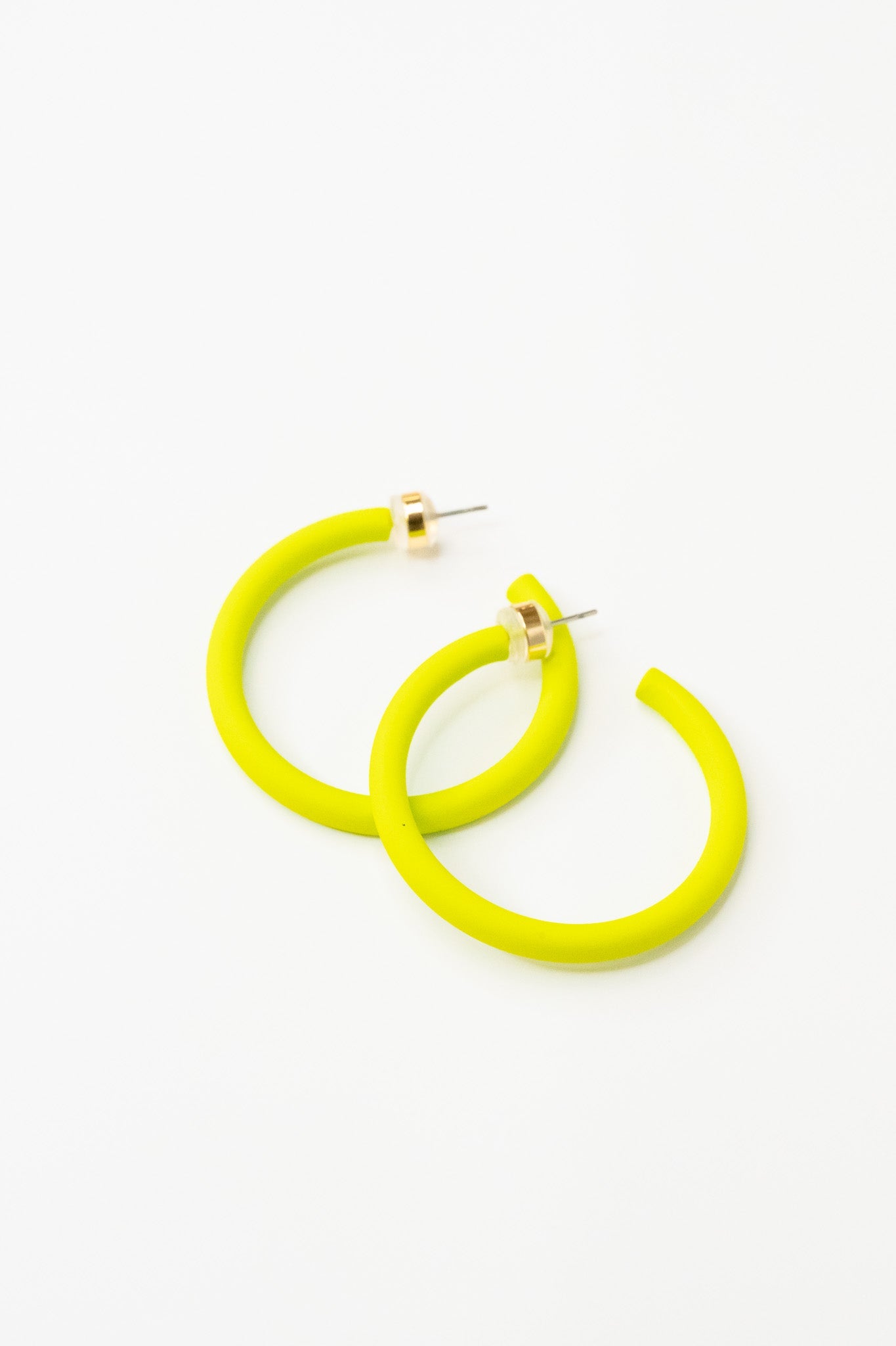 Josefina Earrings Small - Matte Neon Yellow