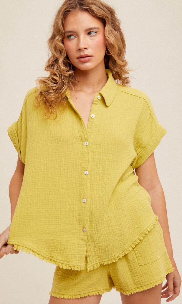 Hip Hip Hooray Button Down Top - 2 Colors!