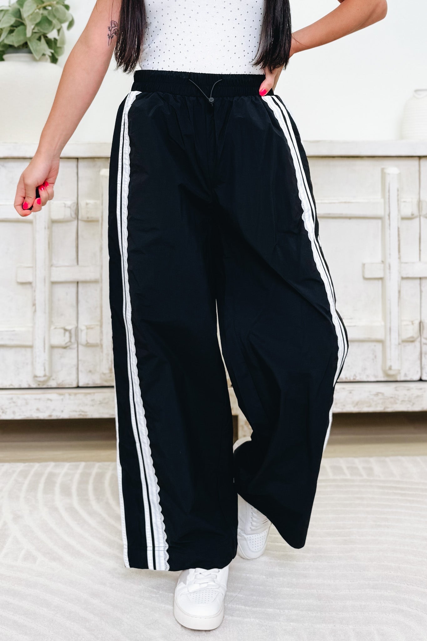 Side To Side Pants - Black Off White