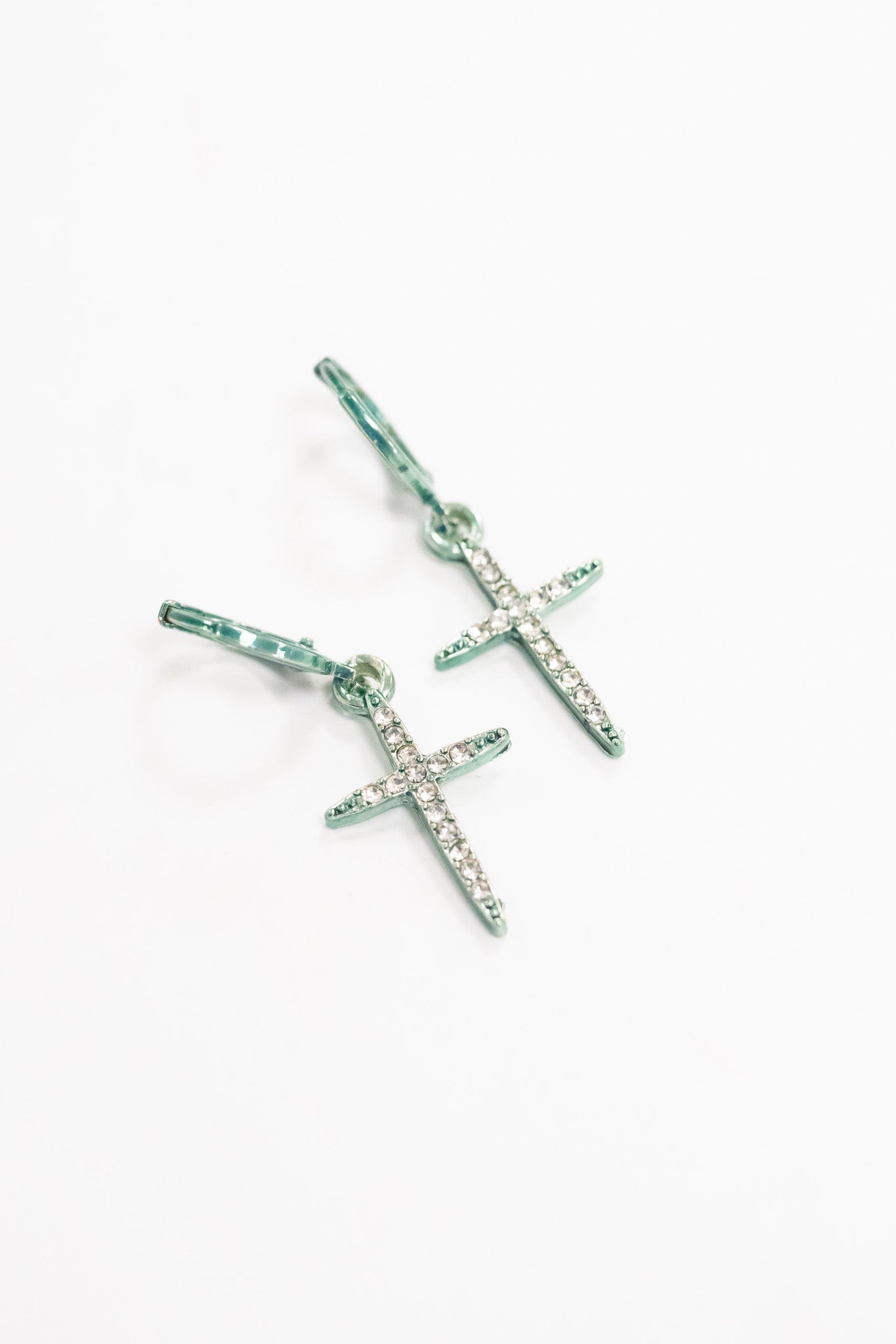 Cross Of Hope Earrings - Metallic Celestial