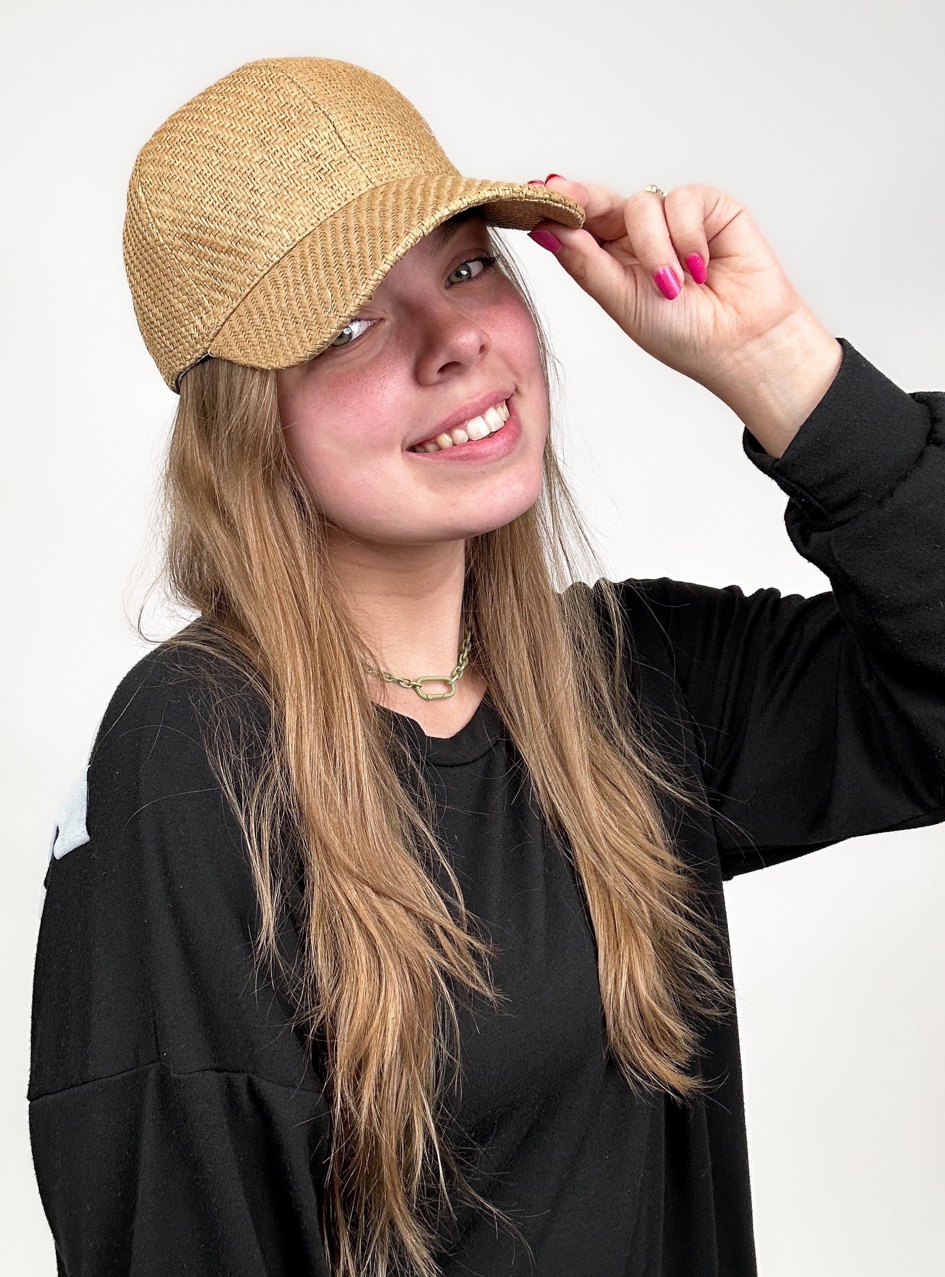 Summer Woven Straw Baseball Caps - 3 Colors!