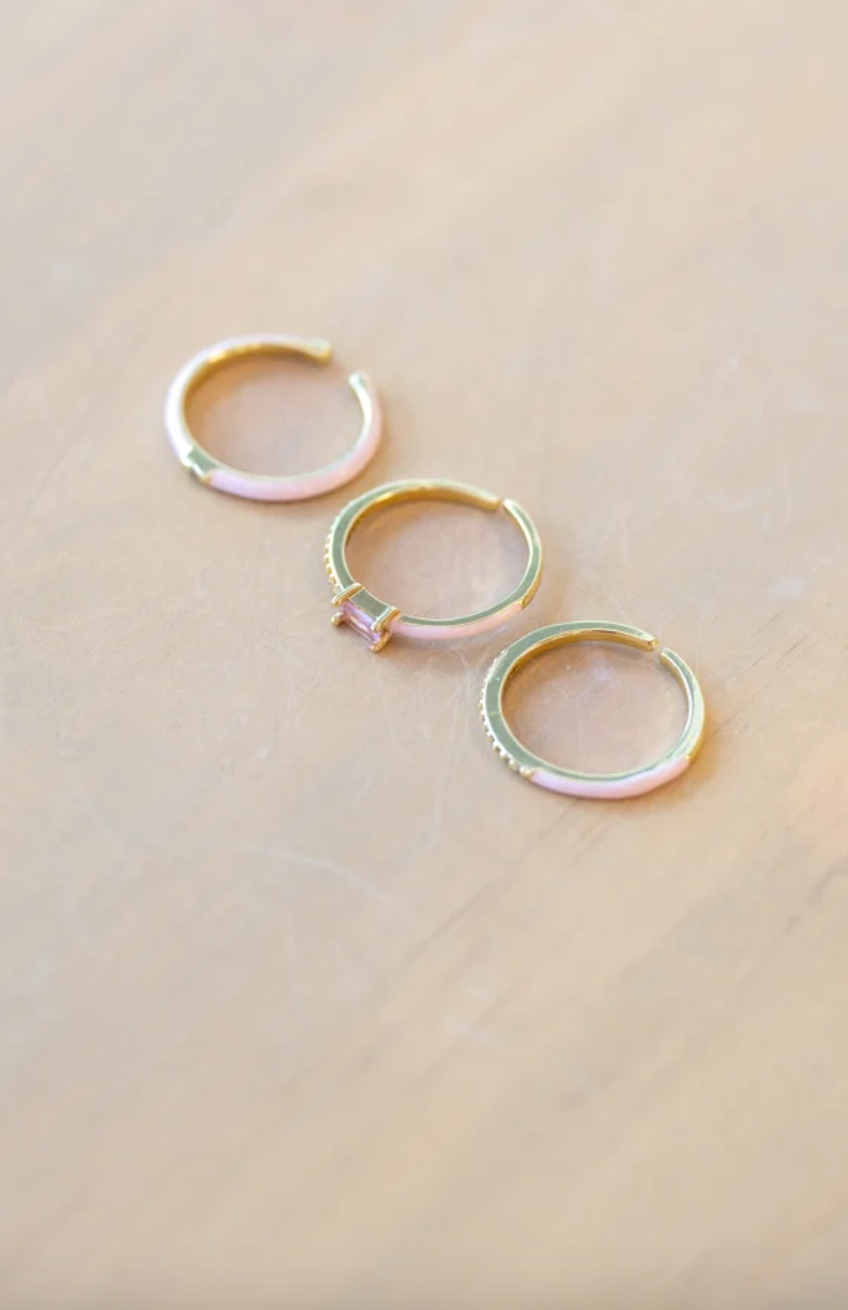 Cyndi Ring Set Of 3 - Multiple Colors!