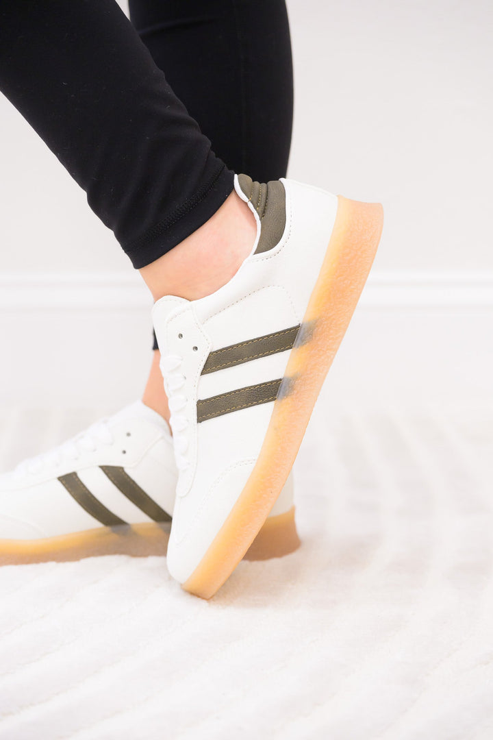 Christi Double Stripe Sneakers - Off White