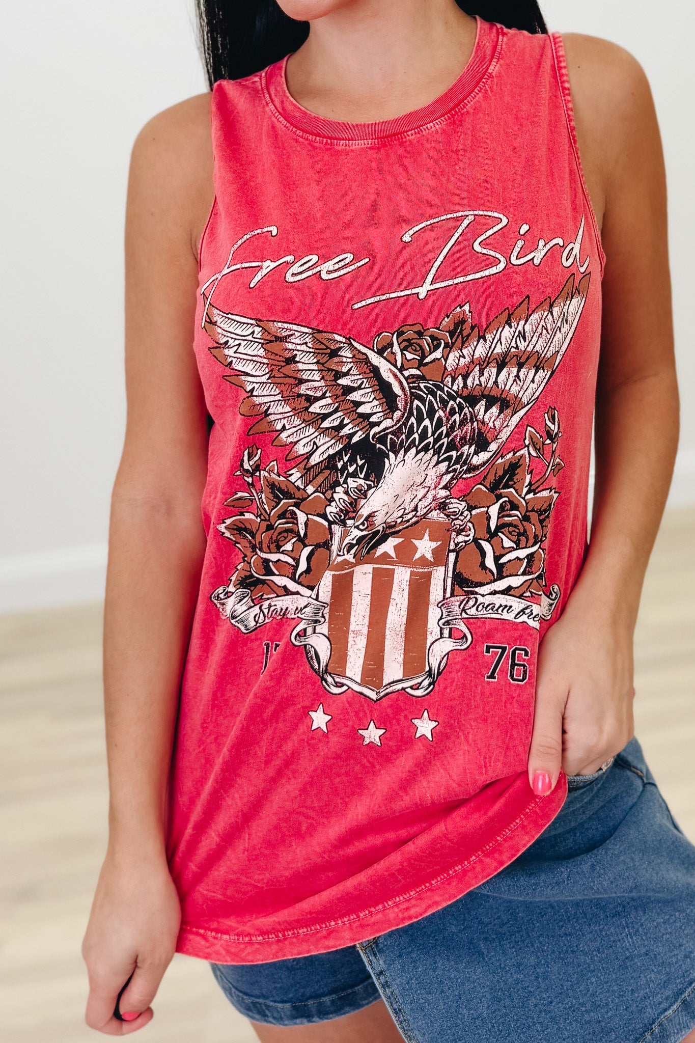 Free Bird Graphic Tank Top - 3 Colors!