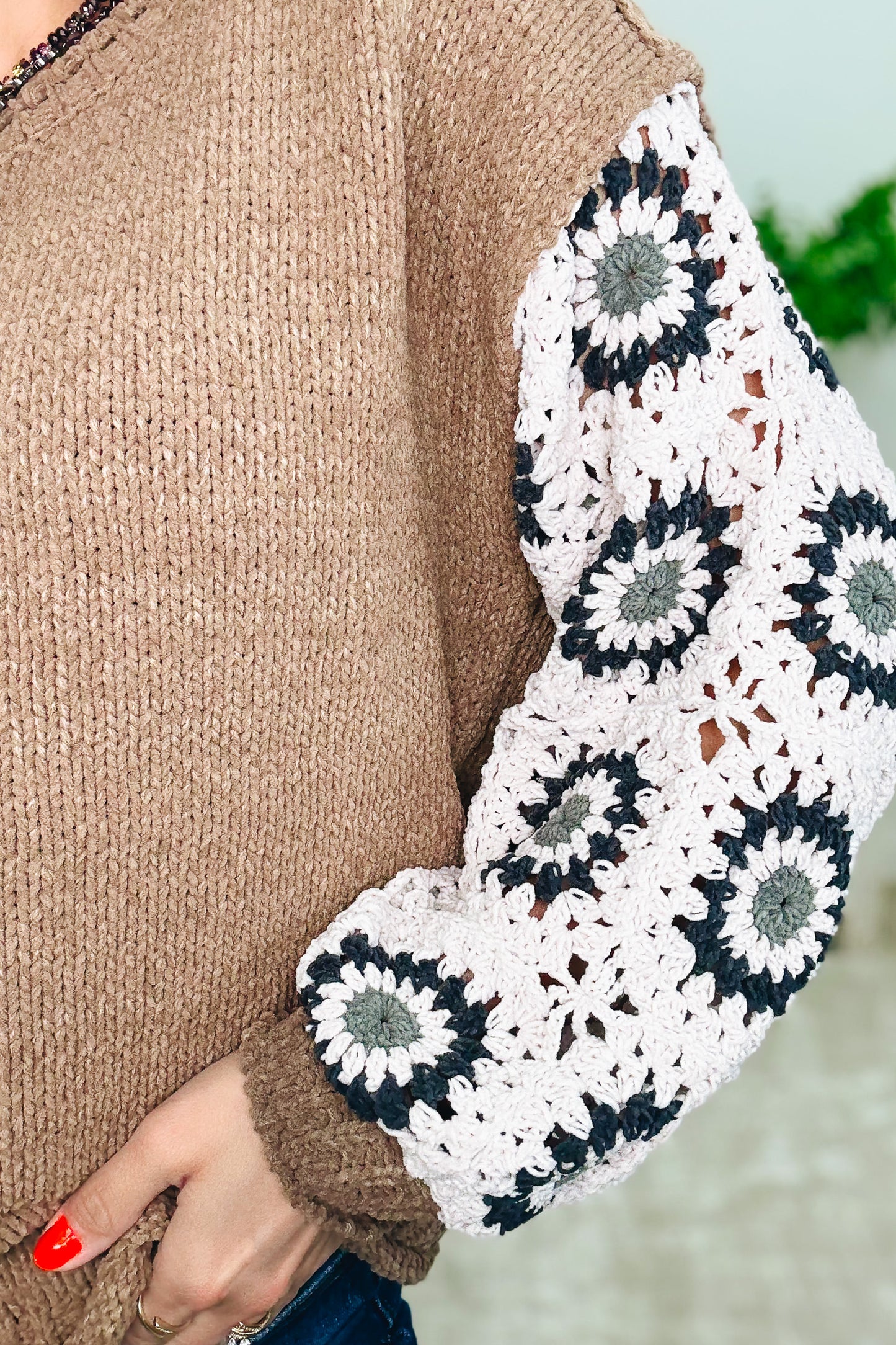 Dried Sunflower Sweater Top