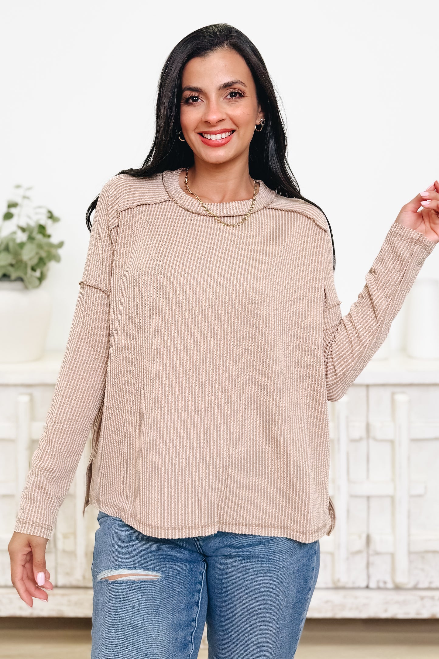 Coffee Run Ribbed Top - 10 Colors!