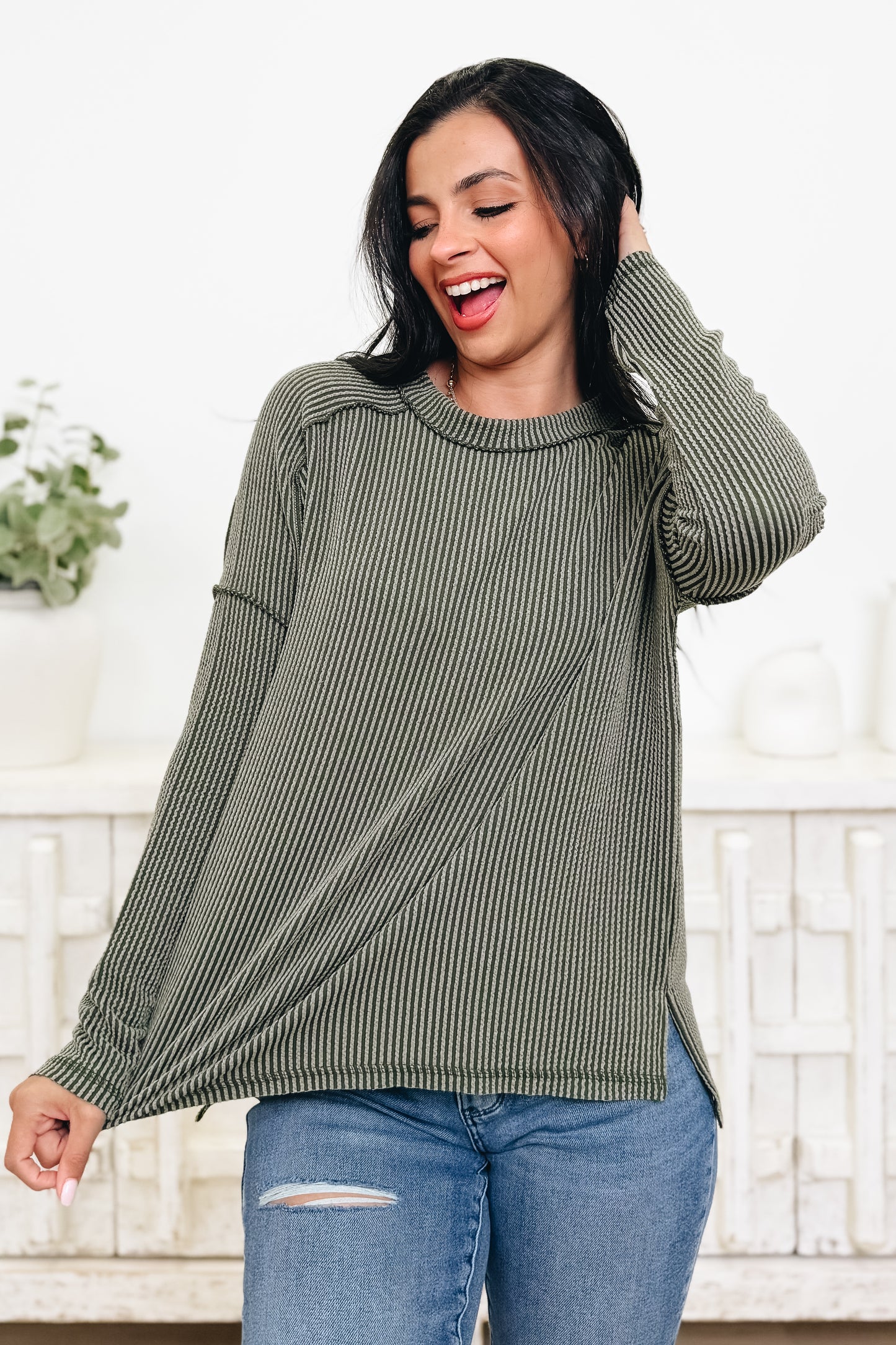Coffee Run Ribbed Top - 10 Colors!