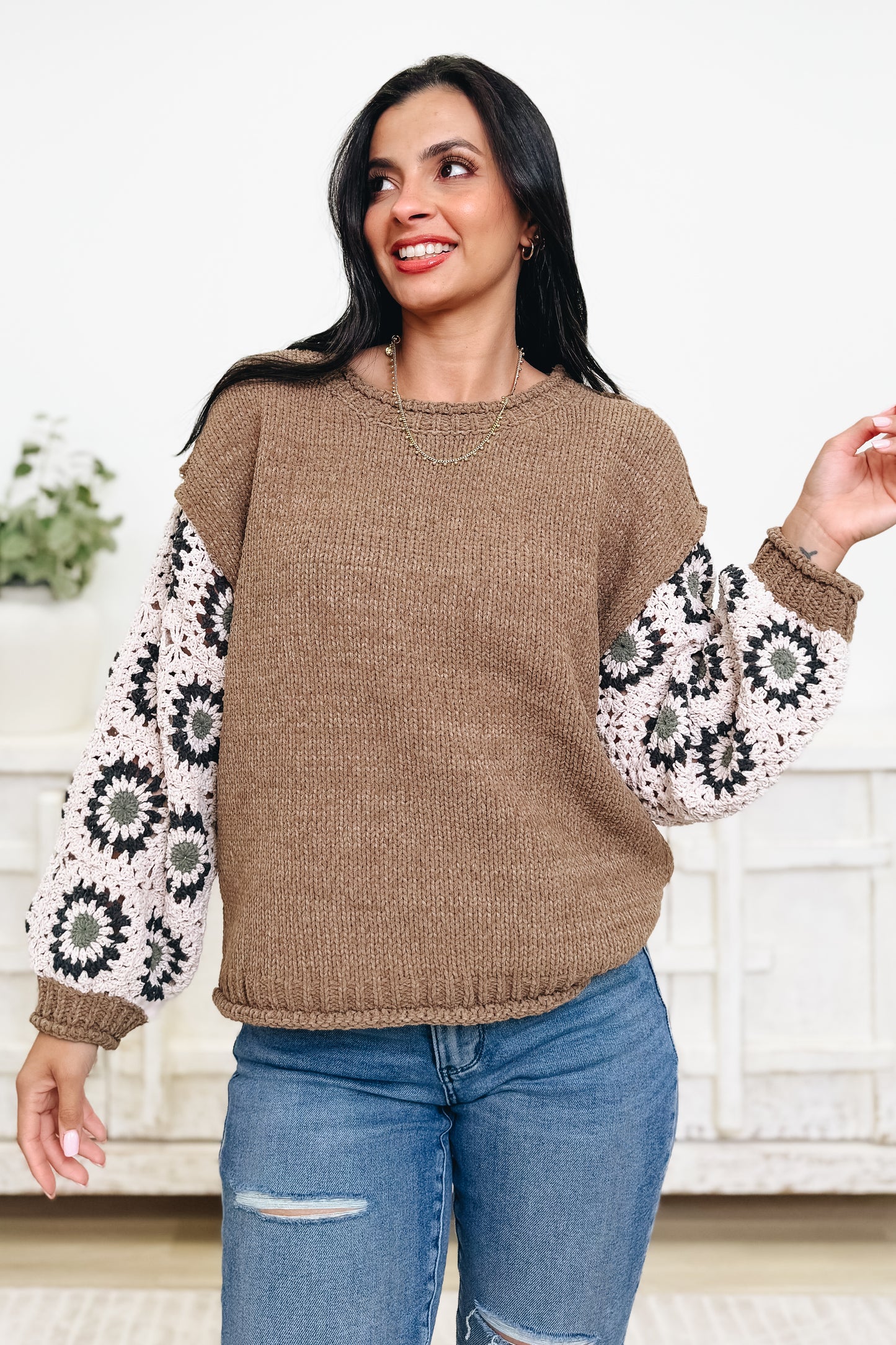 Dried Sunflower Sweater Top