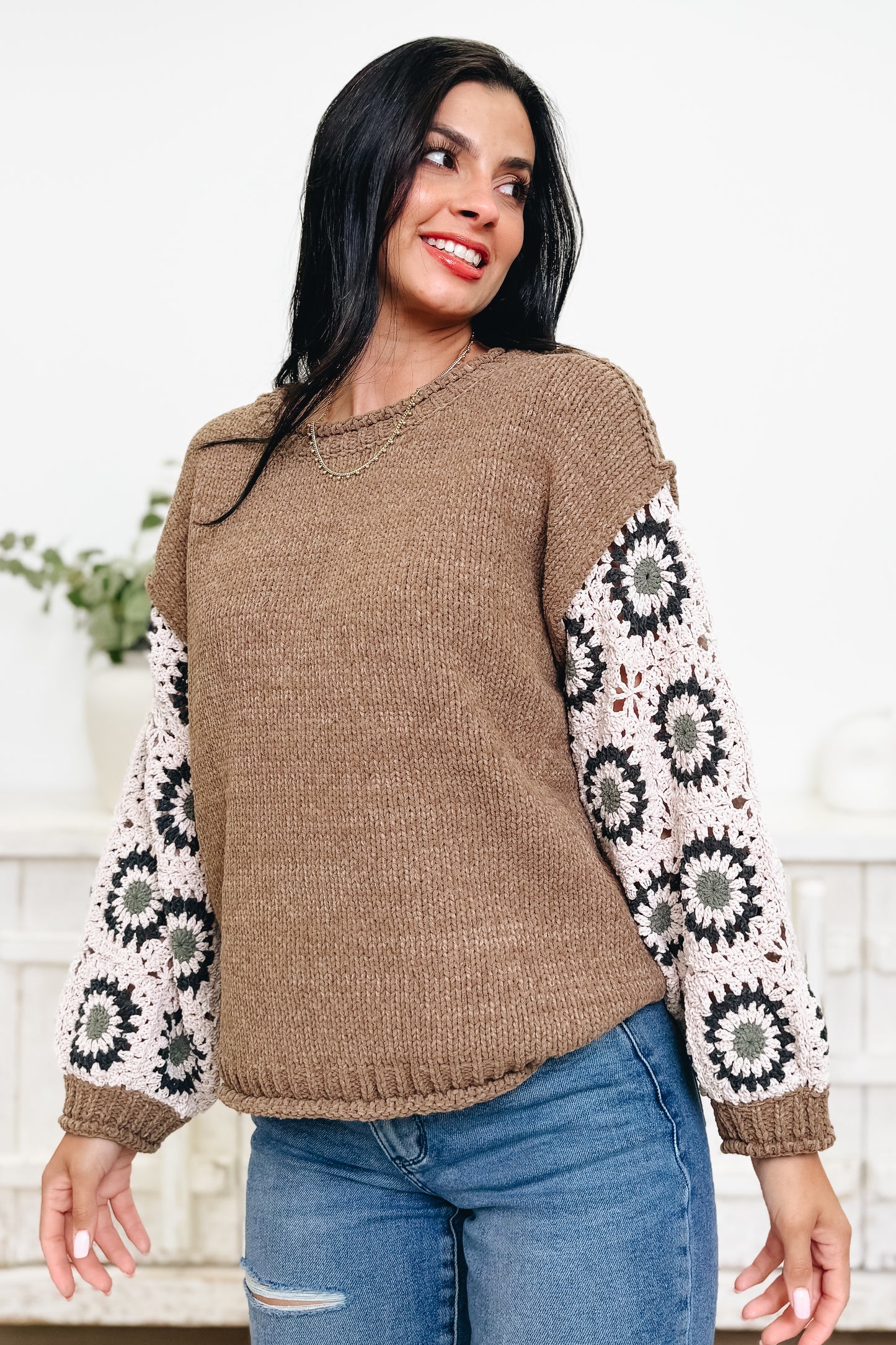 Dried Sunflower Sweater Top